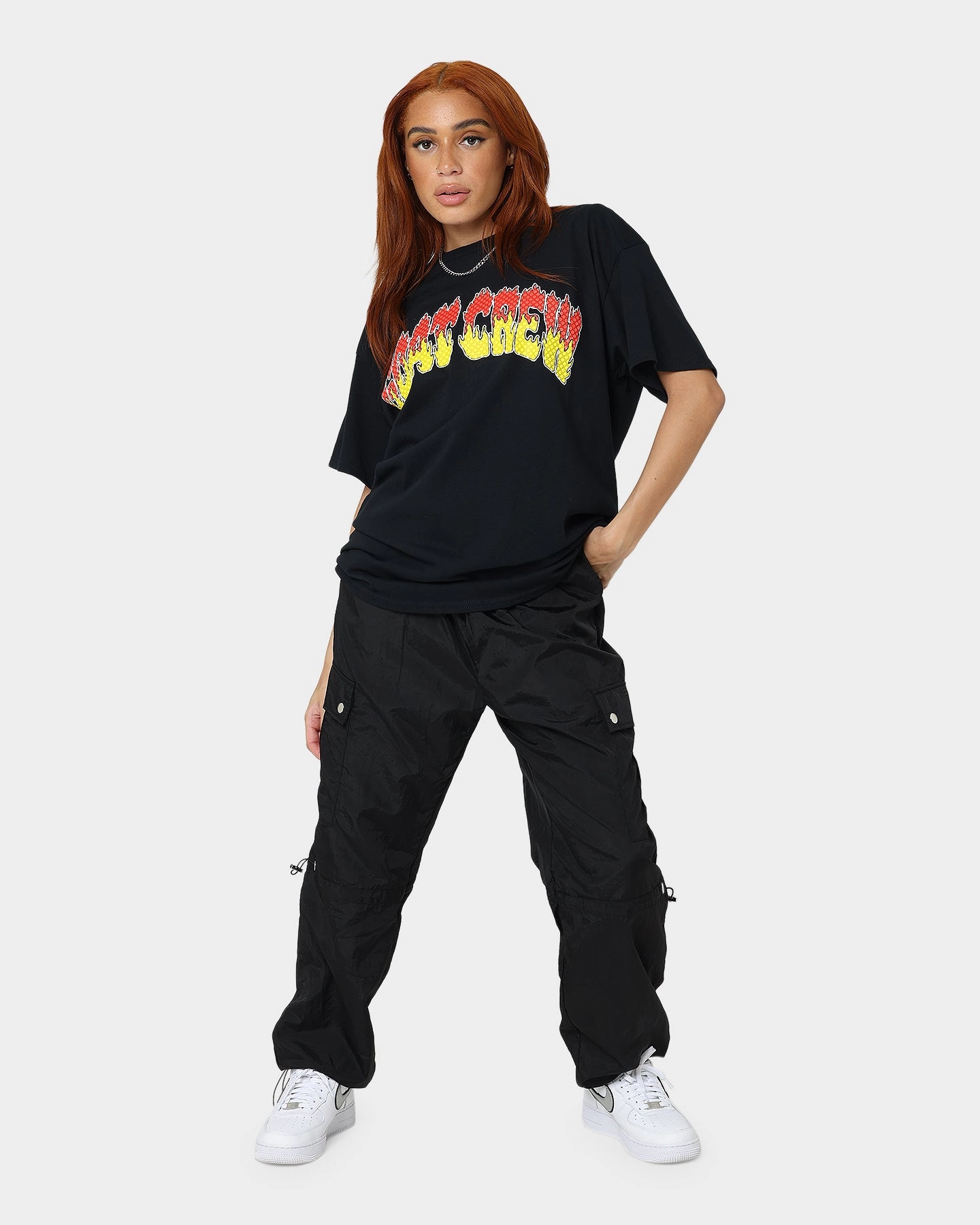 Minimal Comfort Wear Double Stitched Seams Goat Crew Hot Spike T-Shirt Black/Red/Yellow