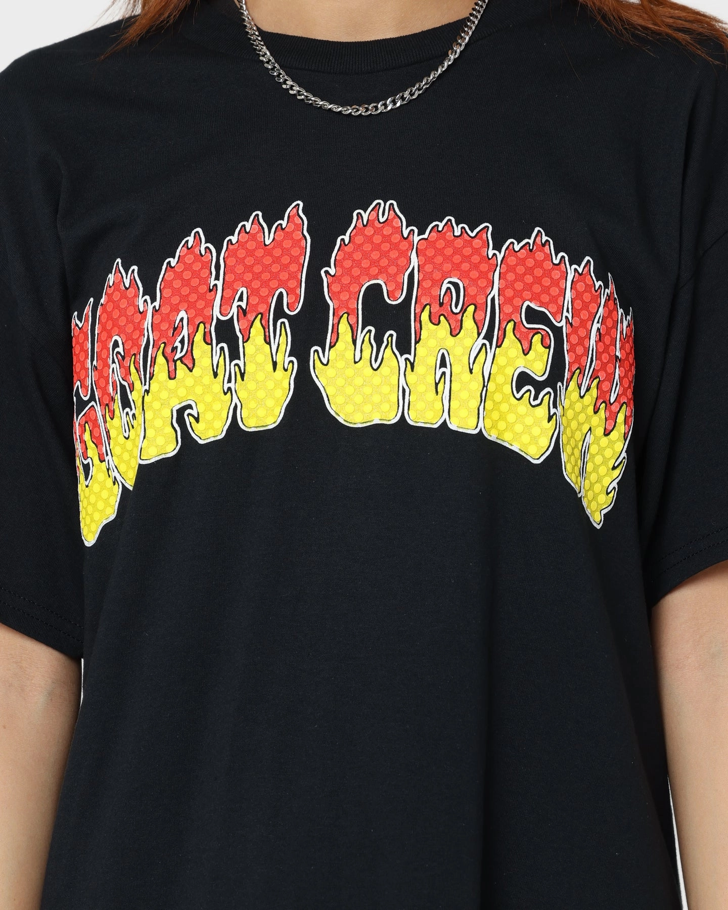 Goat Crew Hot Spike T-Shirt Black/Red/Yellow Yoga class AntiPilling Treatment