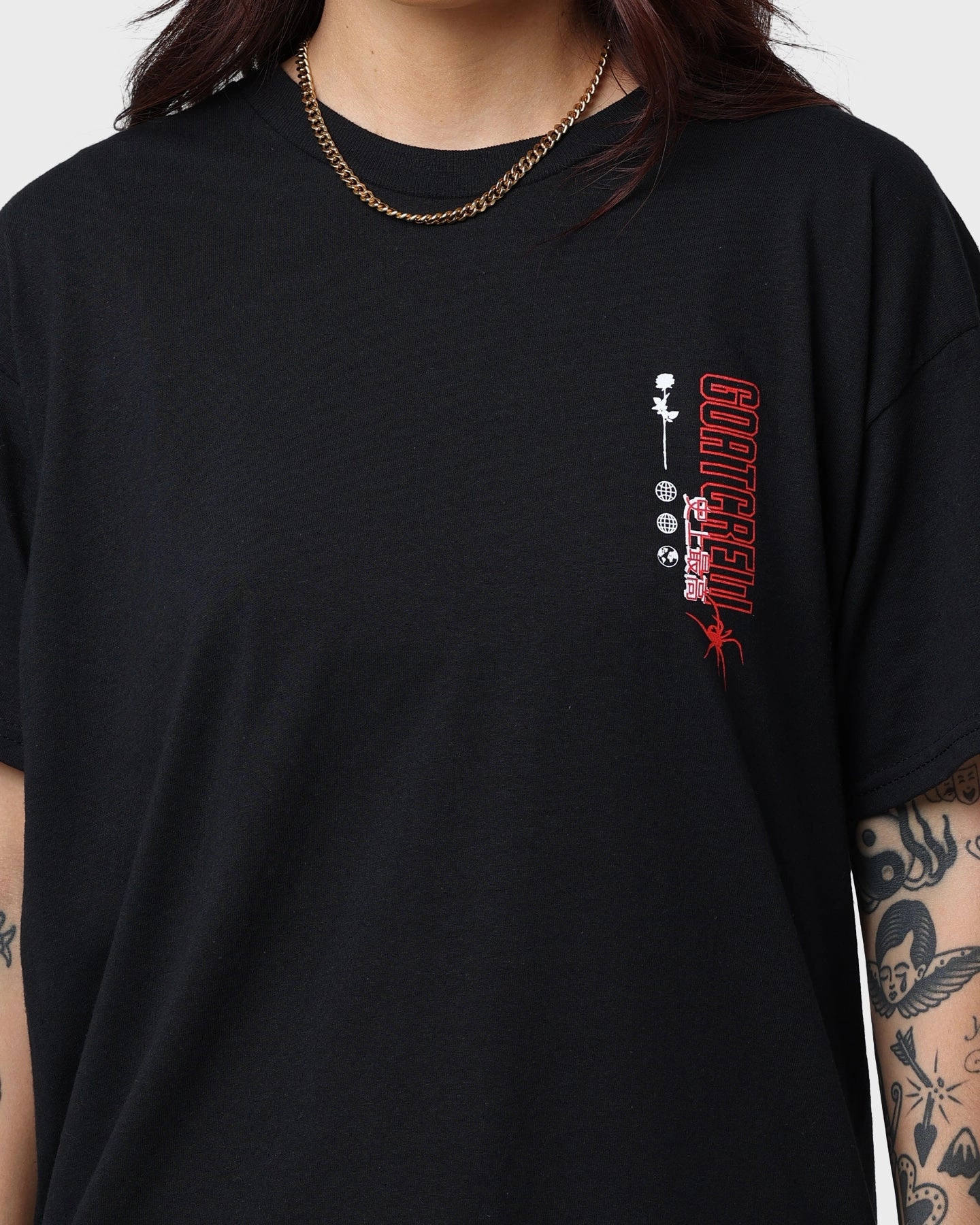 Goat Crew Immortal T-Shirt Black Easy and Relaxed Slim fit clothing