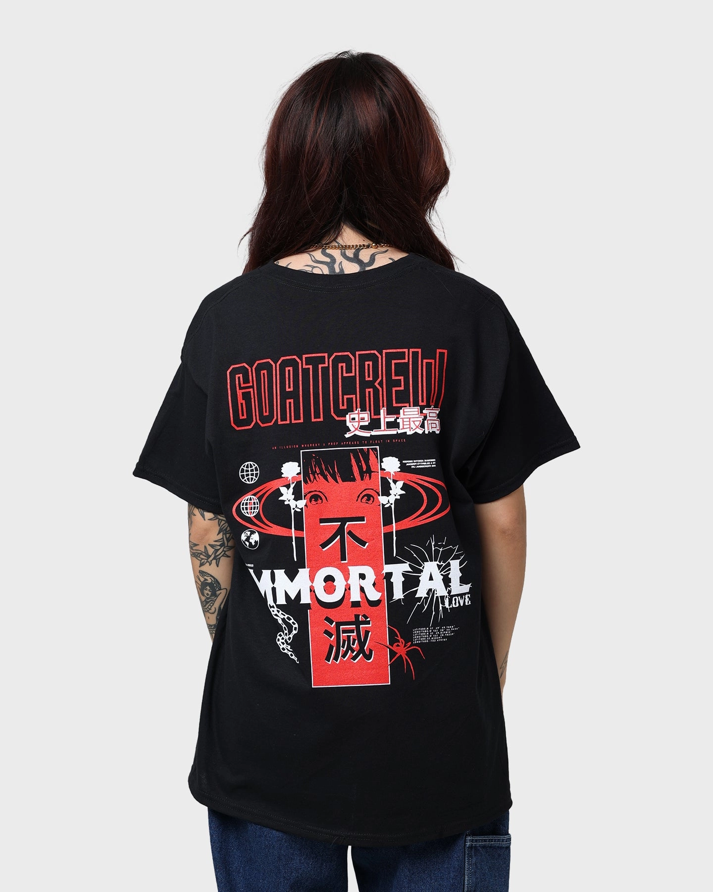Goat Crew Immortal T-Shirt Black Layered Look
