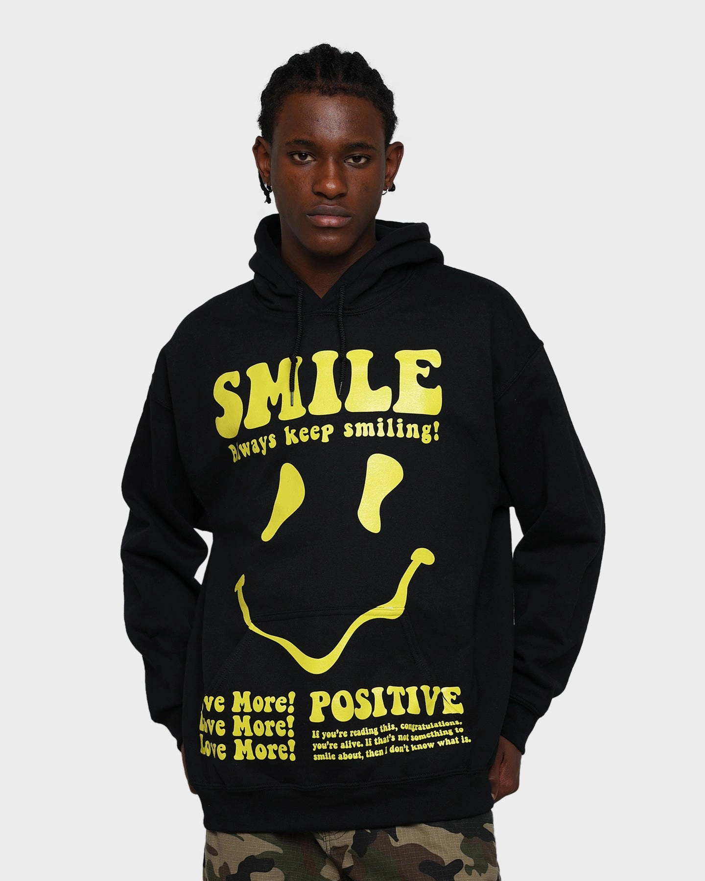 Goat Crew Keep Smiling Hoodie Black Layered Protection