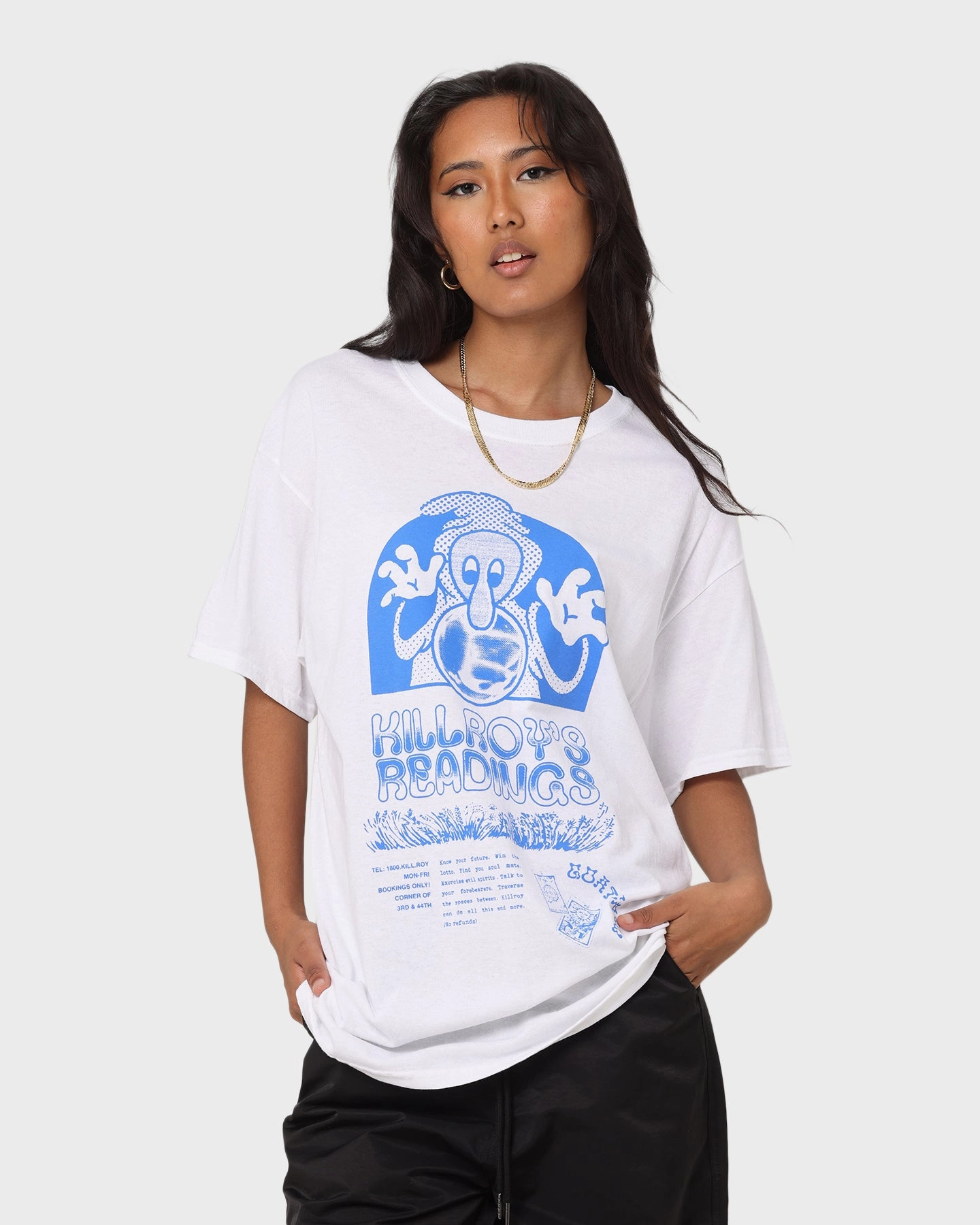 Goat Crew Killroy's Readings T-Shirt White Versatile Comfort Style Relaxed Wearable