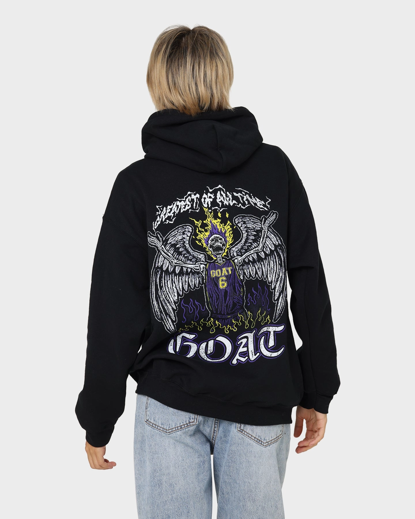 Goat Crew King Skeleton Hoodie Black discounted Summer