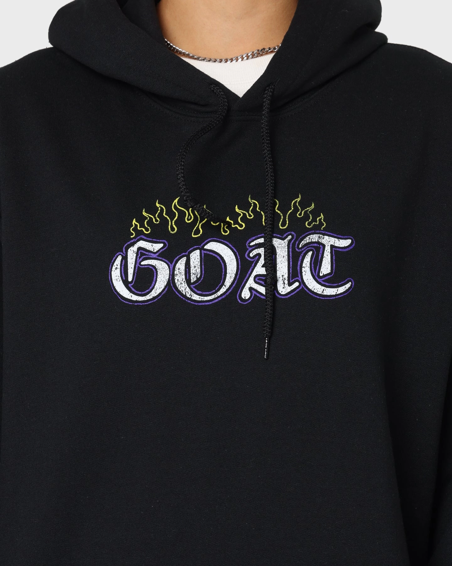 Goat Crew King Skeleton Hoodie Black Fitness Suede