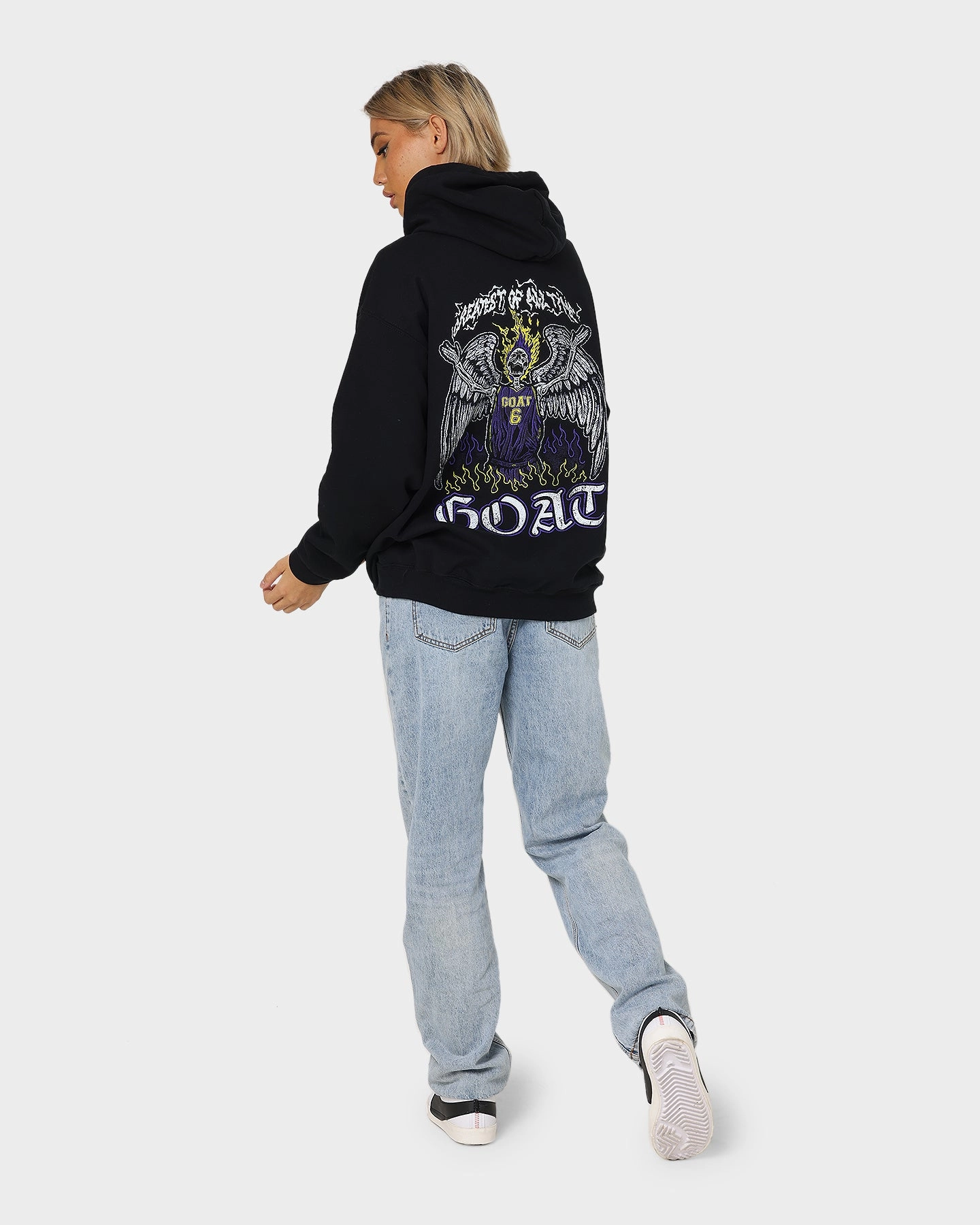 Goat Crew King Skeleton Hoodie Black Nail-clipper