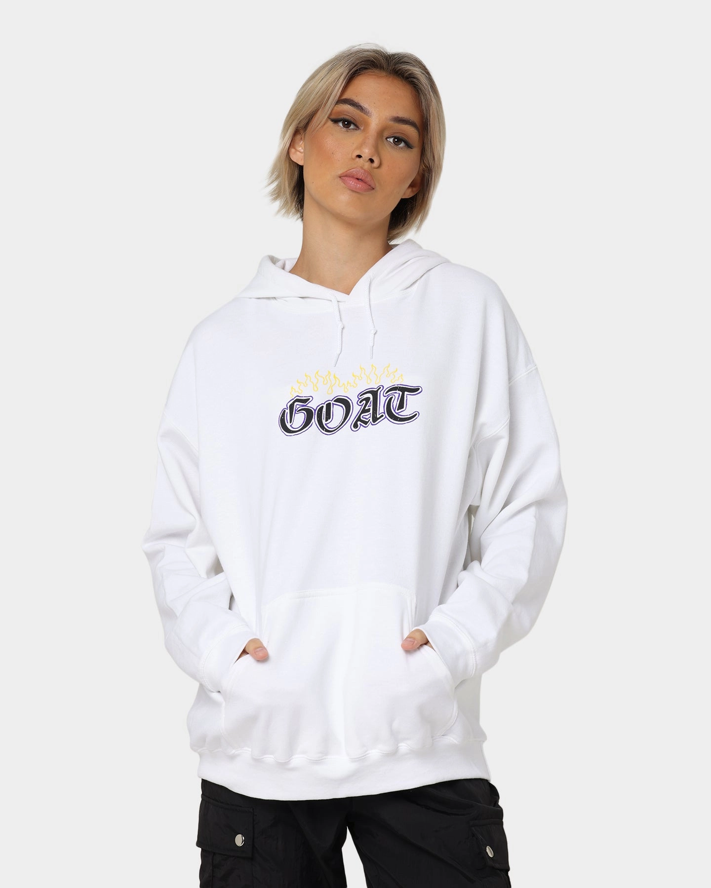 Goat Crew King Skeleton Hoodie White Fresh Appeal Learn