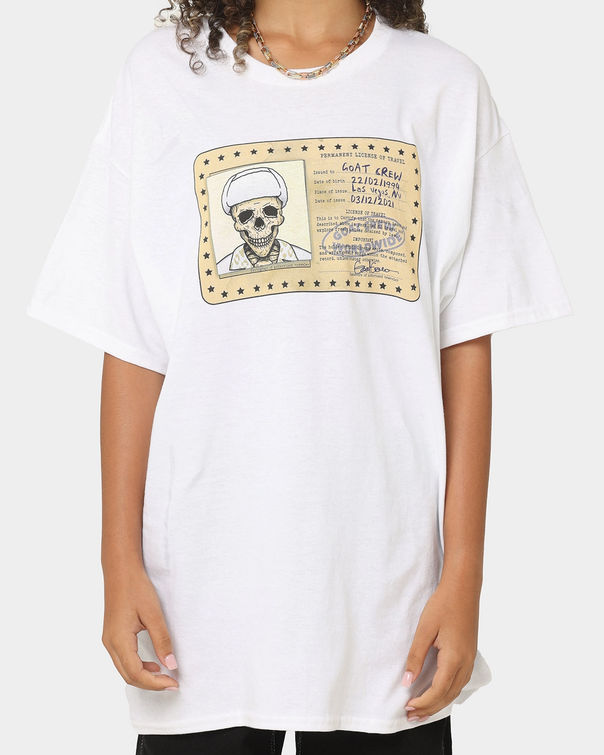 Goat Crew License Vintage T-Shirt White Versatile Look