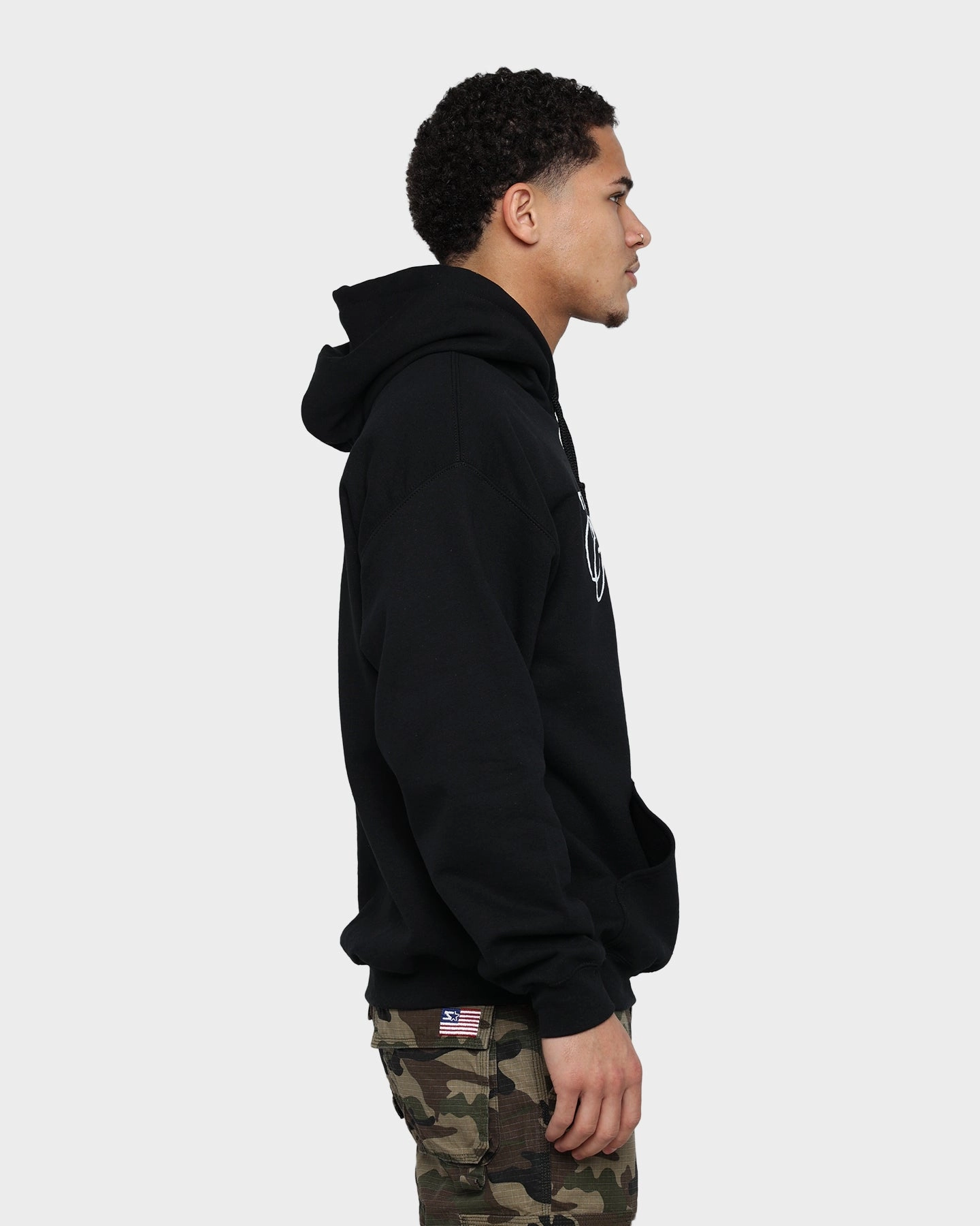 Taped Zippers Cooperate Goat Crew Live Forever Hoodie Black