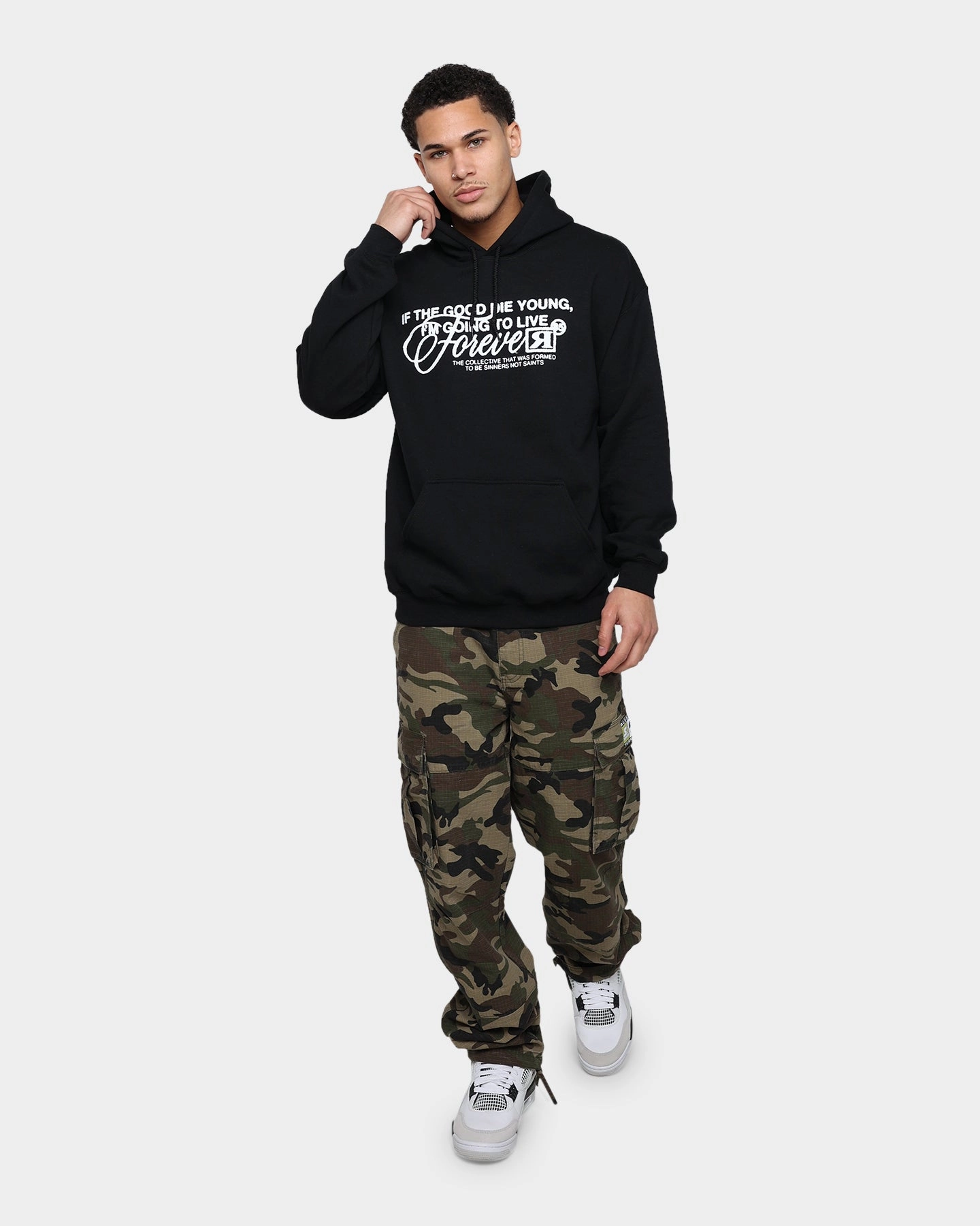 Goat Crew Live Forever Hoodie Black Recommendation All-Weather Comfort