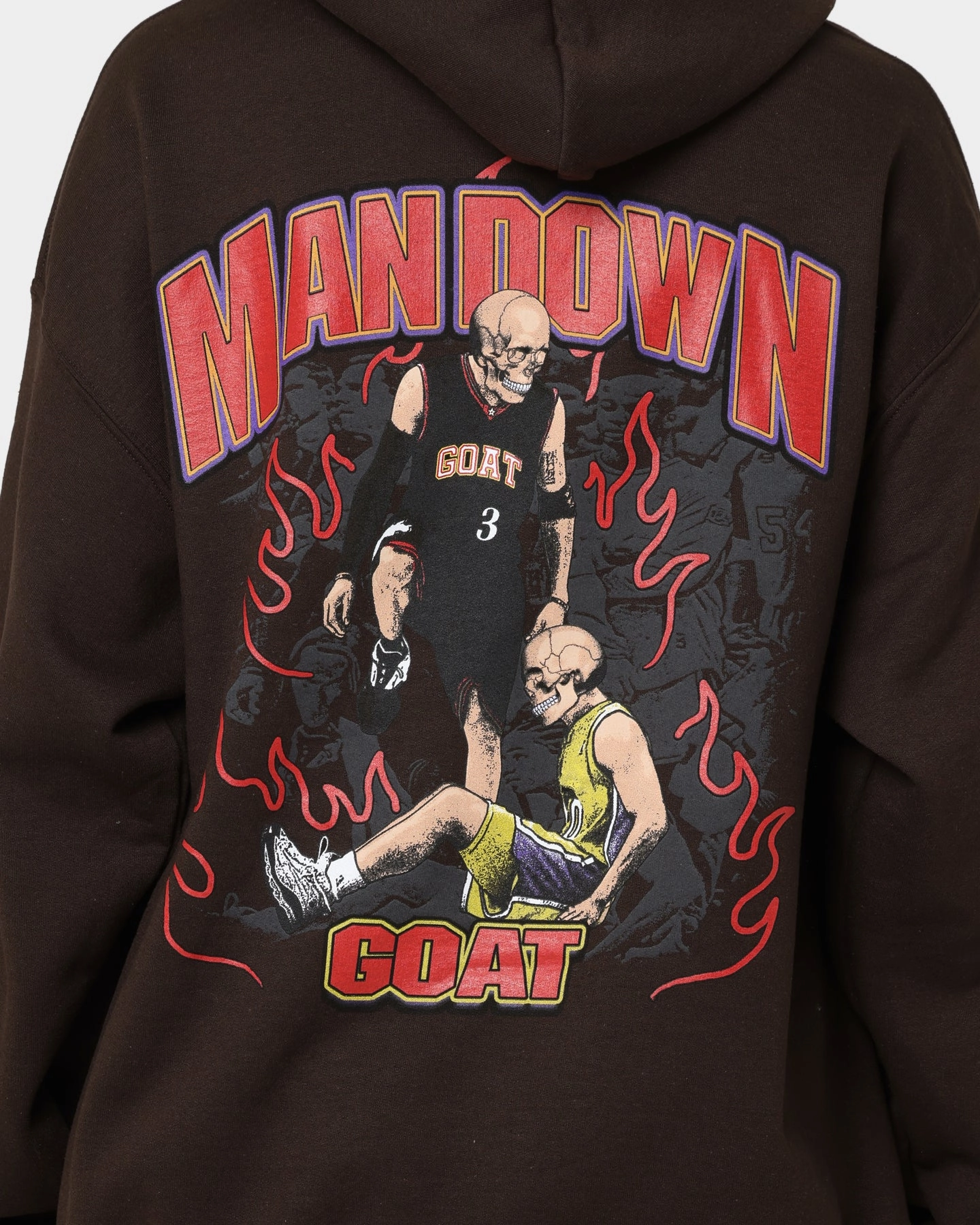 Urban Utility Goat Crew Man Down Hoodie Brown