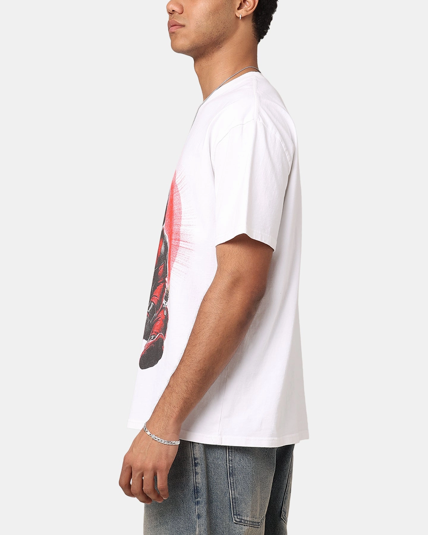 Breathable mesh panel Goat Crew Marvel Deadpool Babypool Vintage T-Shirt White