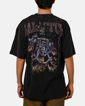 Layered Look Wear Durable Knit Structure Goat Crew Marvel Galactus Heavy T-Shirt Vintage Black