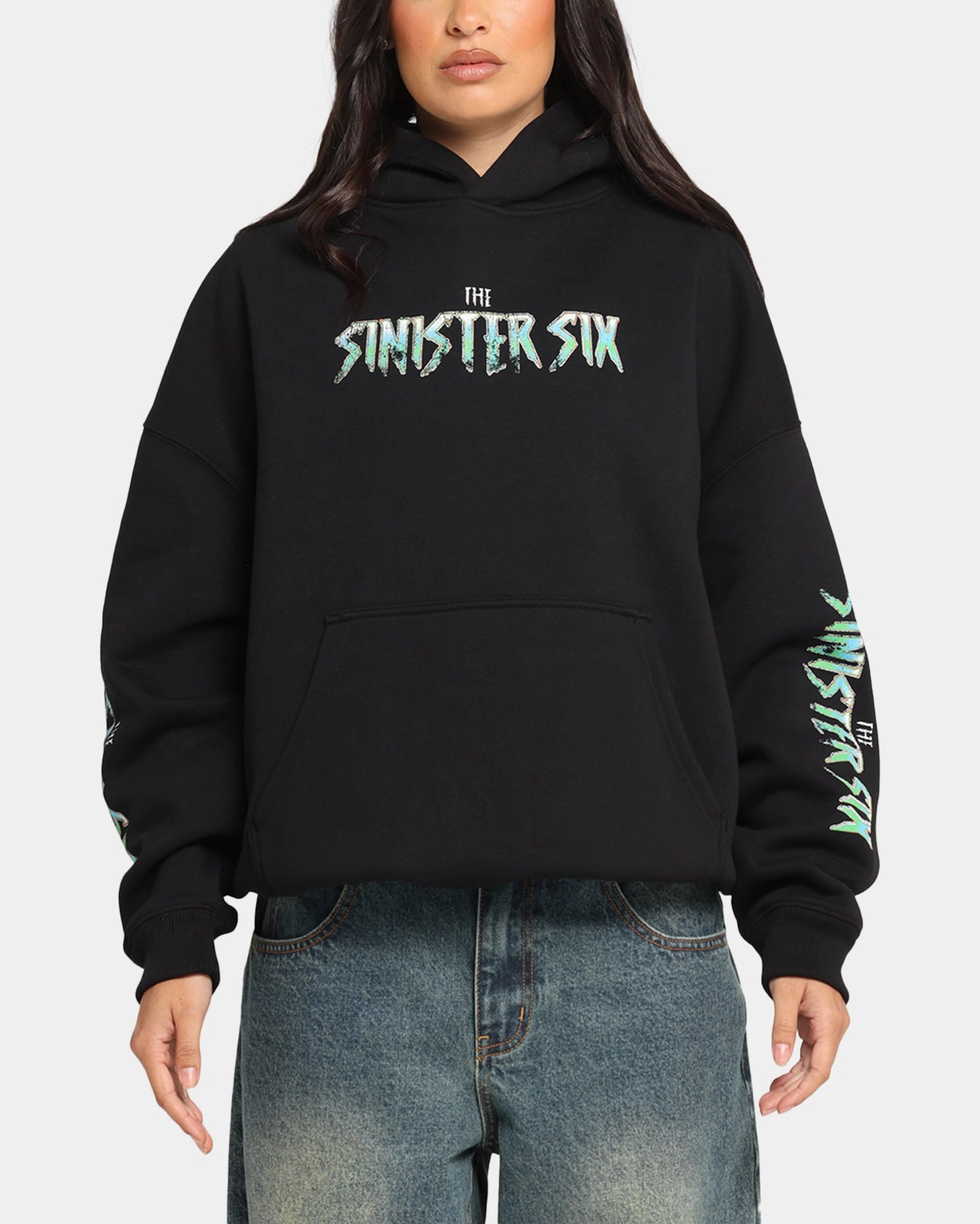 Sleepwear Cozy Energy Goat Crew Marvel Sinister Six Premium Hoodie Black
