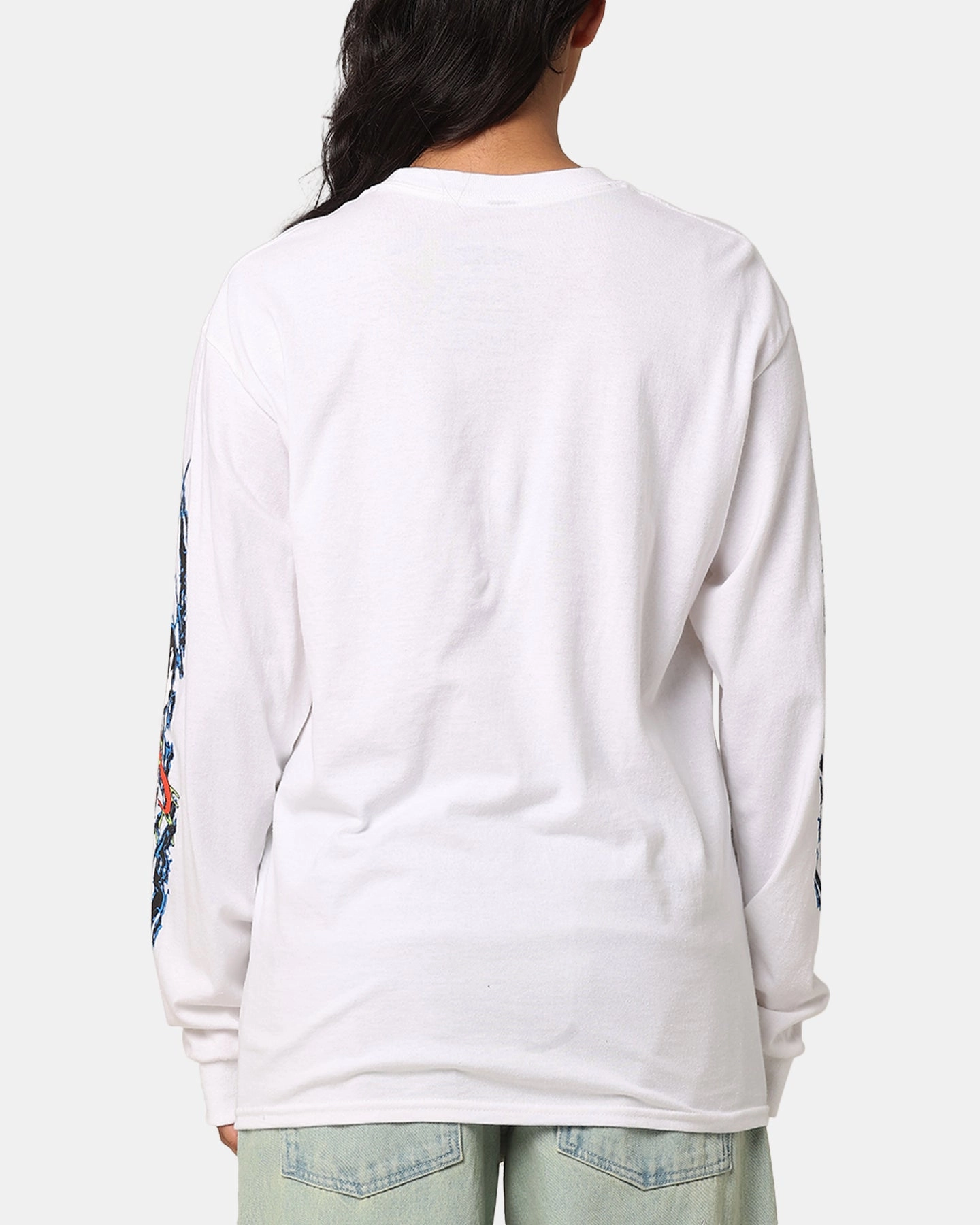 Goat Crew Marvel Spider-Man Y2K Venom Long Sleeve T-Shirt White Picnic