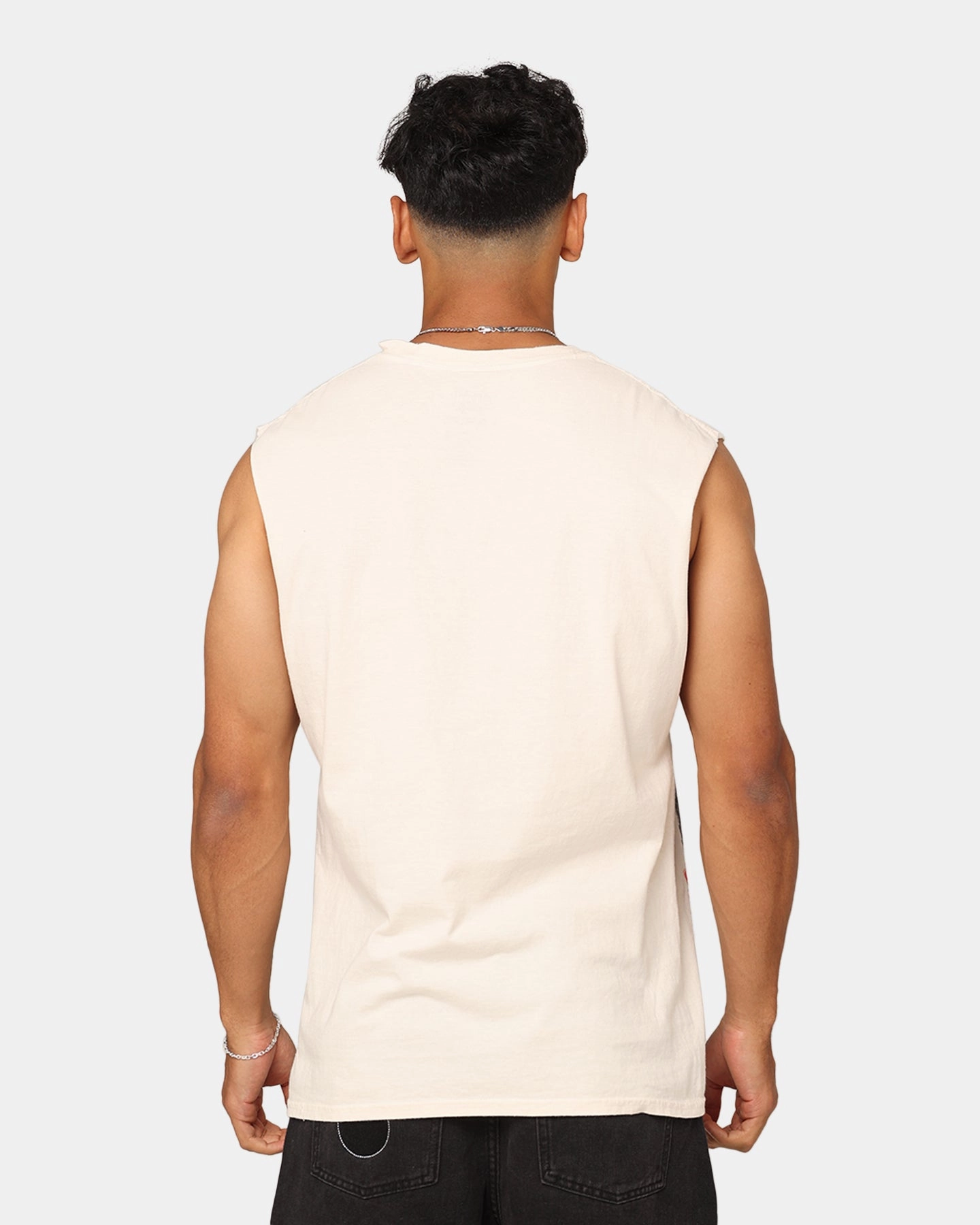 Stylish Layering Basic Wear Goat Crew Motors Muscle T-Shirt Off White