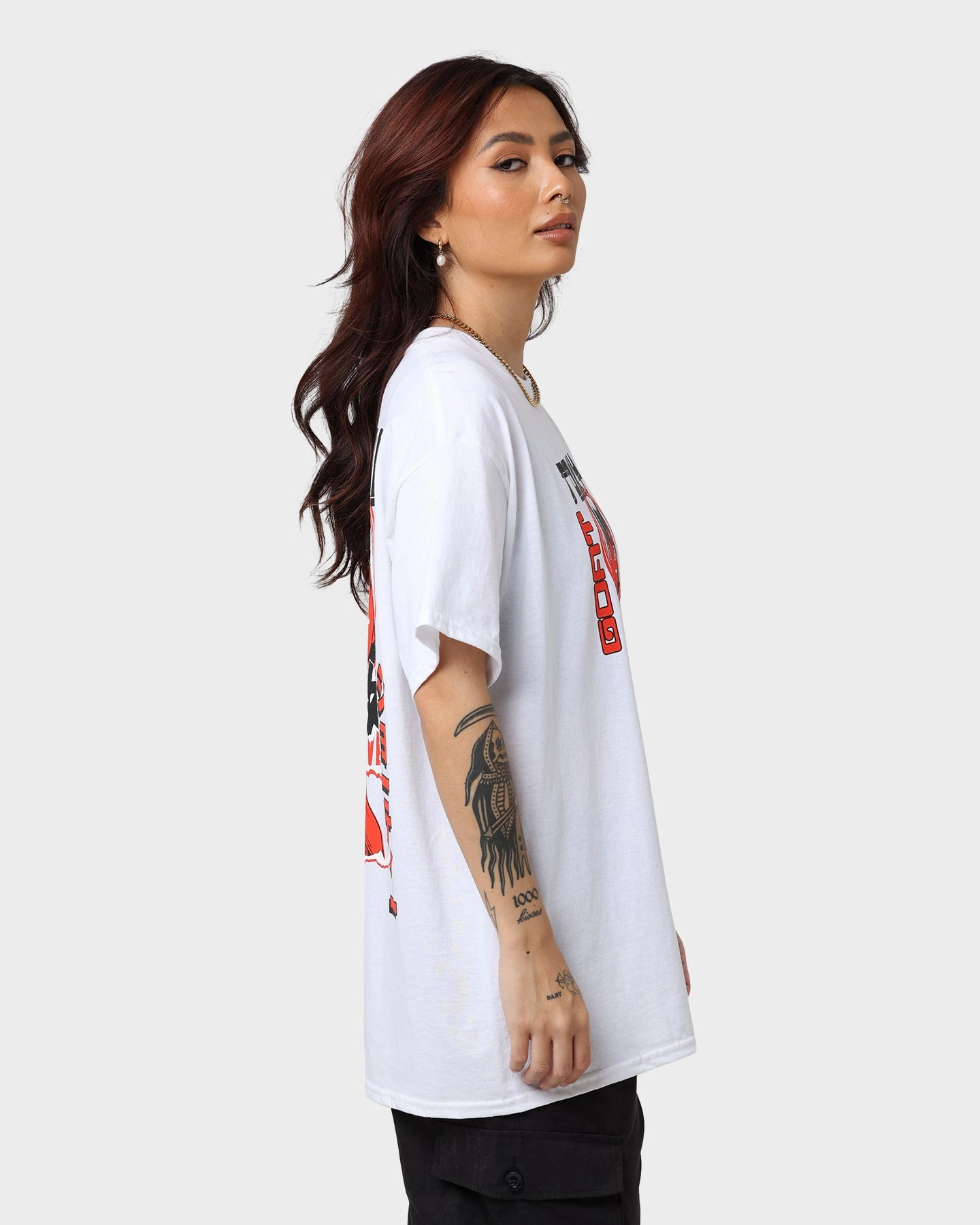 Goat Crew Never Say Never T-Shirt White SeamlessConstruction