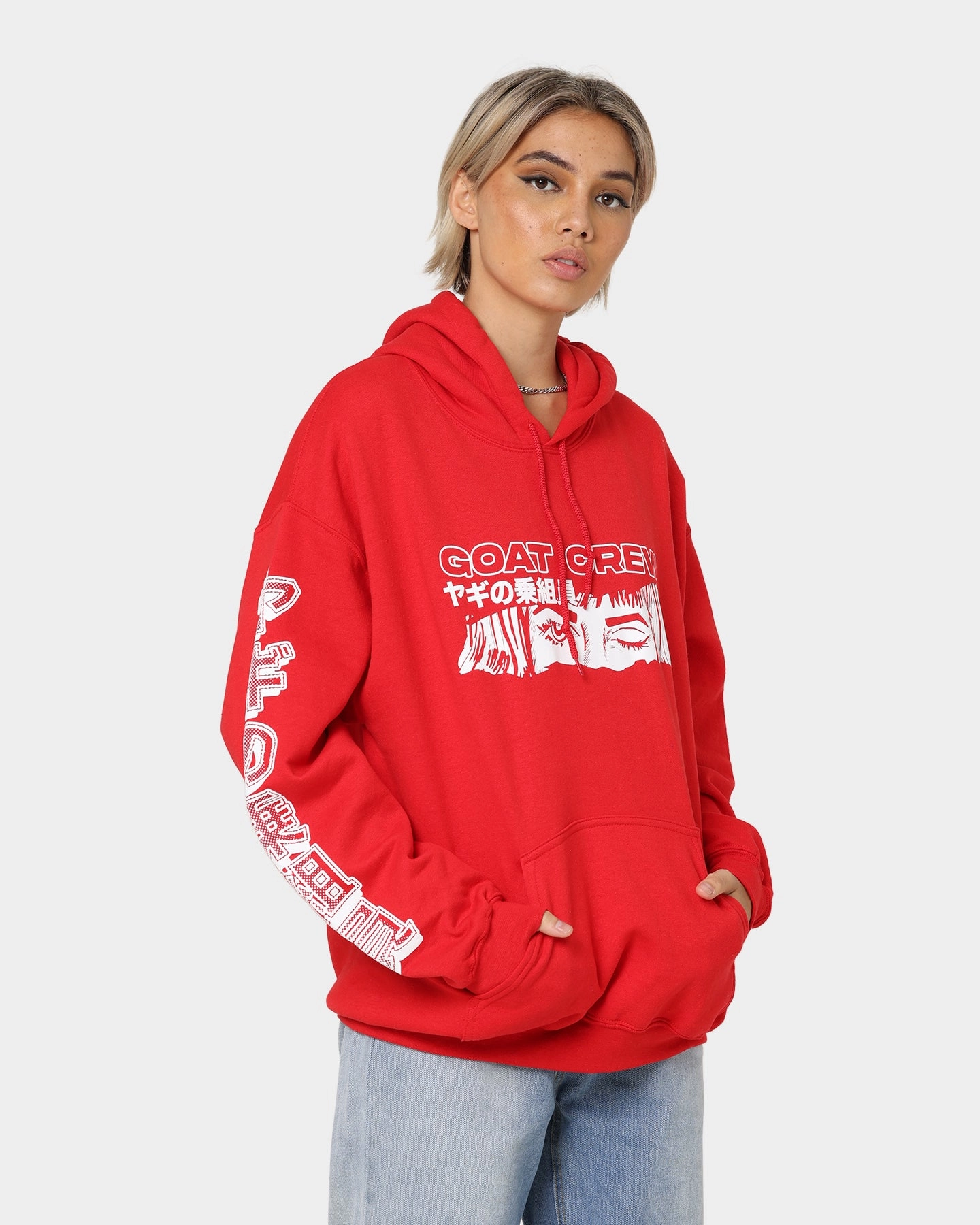 Goat Crew Niseko Hoodie Red Waterproof Shell Fashion Layer