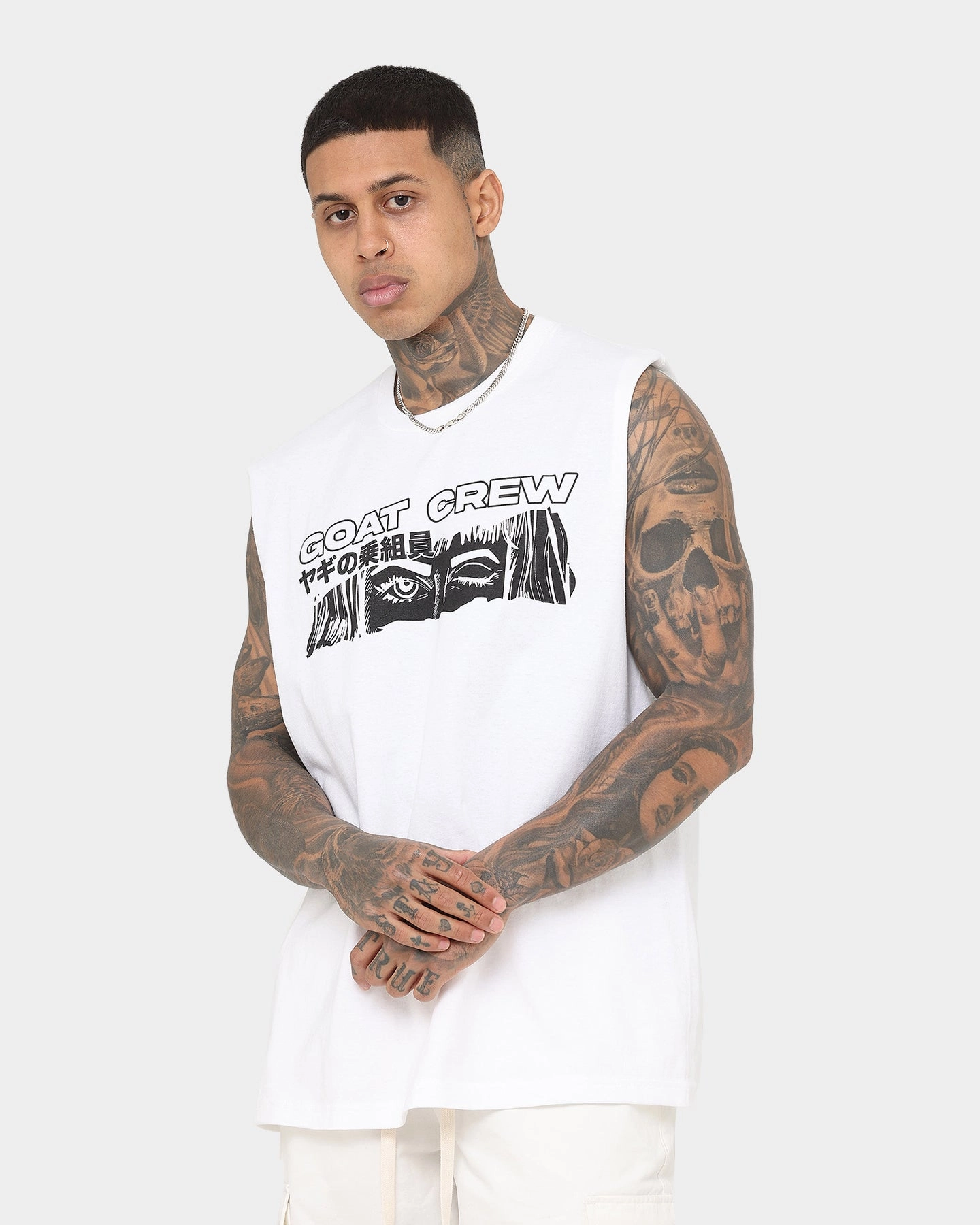 Fit for Everyone Breathable and Comfortable Goat Crew Niseko Muscle T-Shirt White