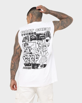 Relaxed Style Goat Crew Niseko Muscle T-Shirt White