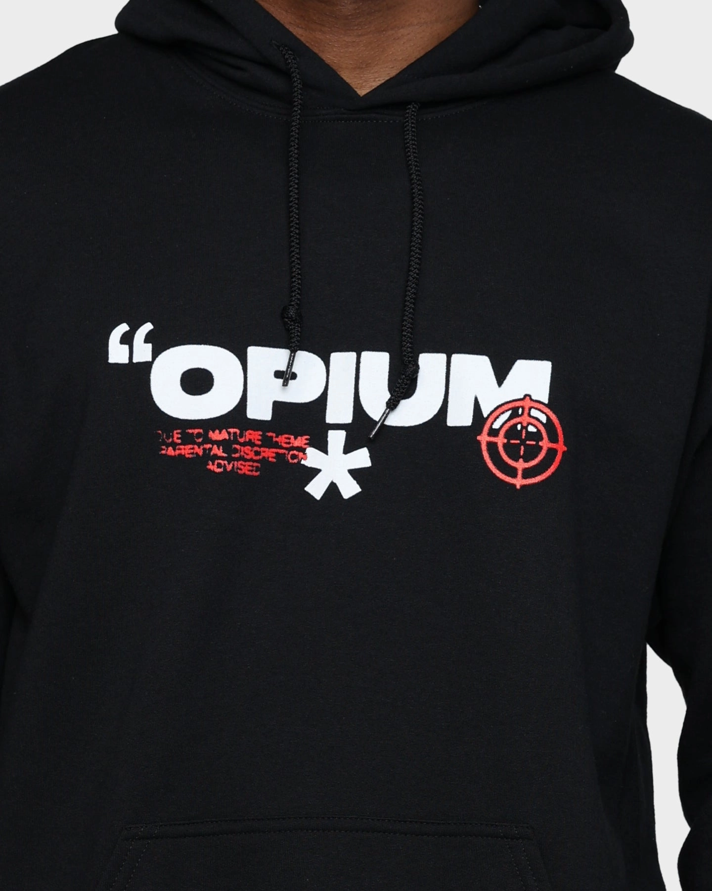 Stand Collar Goat Crew Opium Hoodie Black