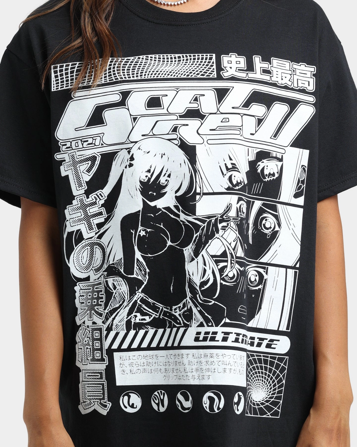 Goat Crew Original Anime Vintage T-Shirt Off Black ThermoregulatingFabric Eye-Catching