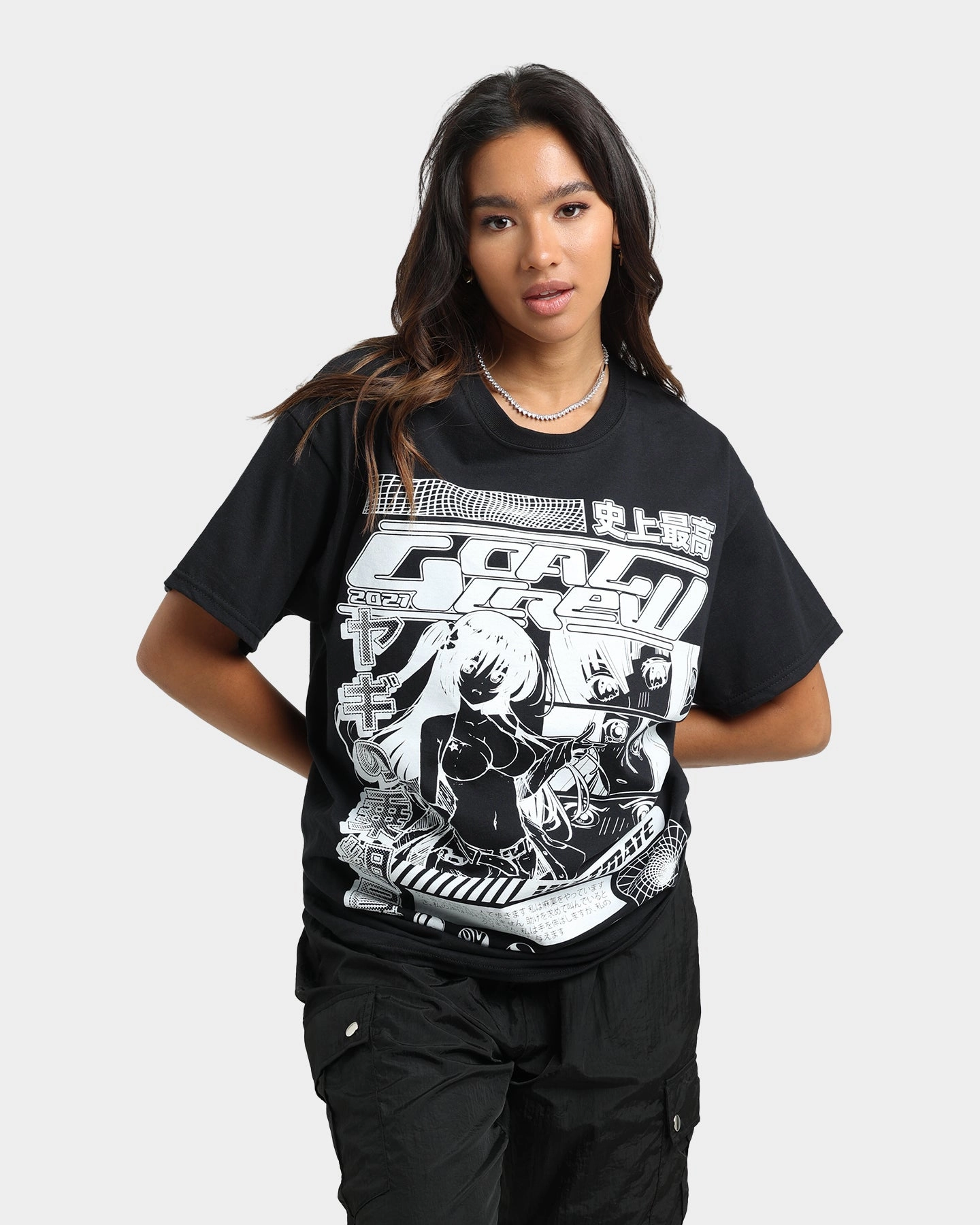 Reinforced Hems Goat Crew Original Anime Vintage T-Shirt Off Black