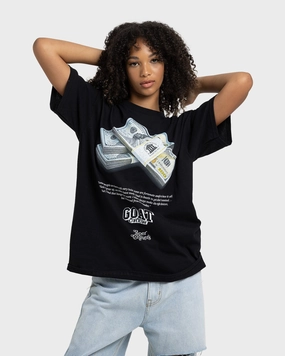 Goat Crew Paper Chasers T-Shirt Black NonIronTechnology Classic Design