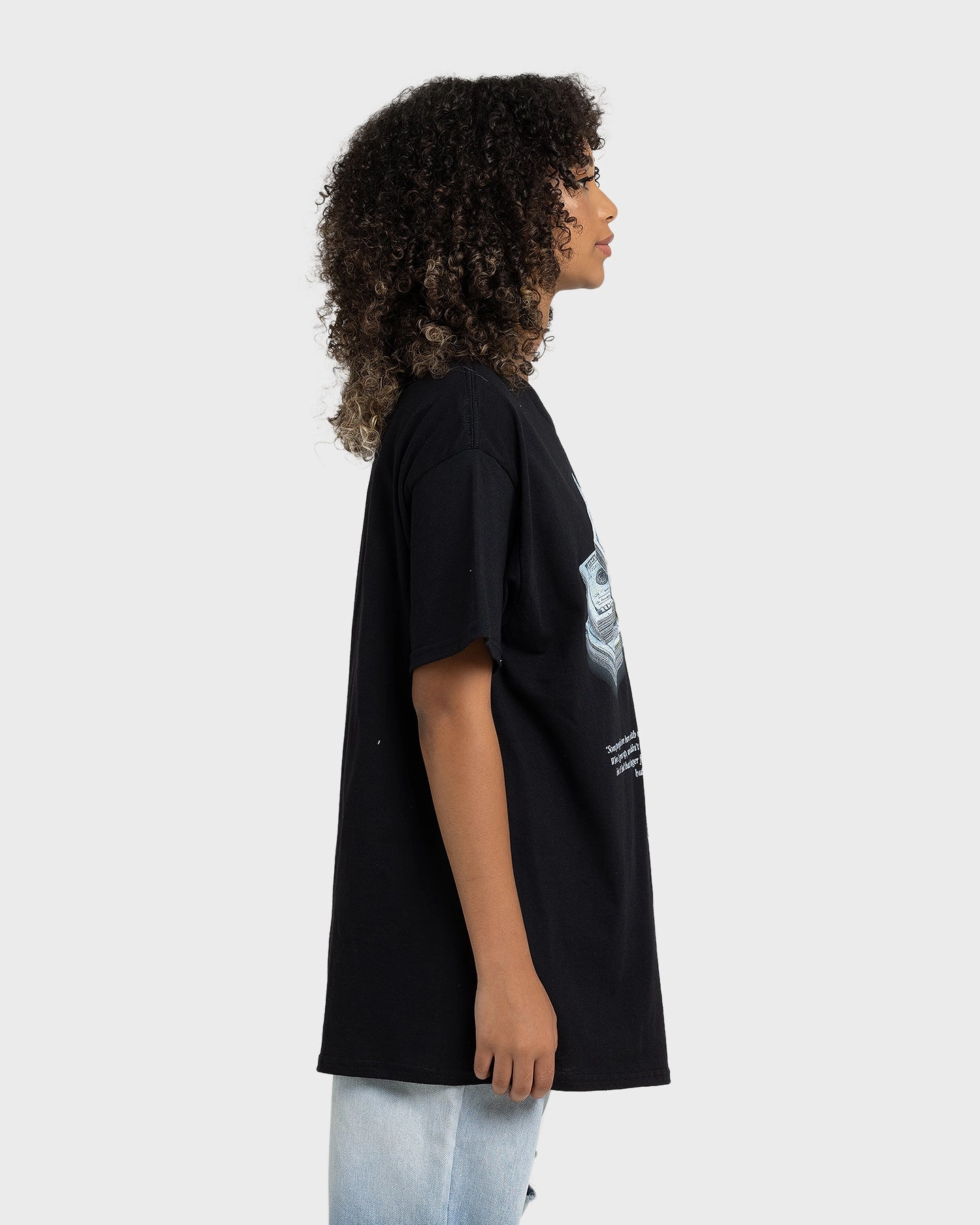 Goat Crew Paper Chasers T-Shirt Black Fashion Forward Durable Color Retention