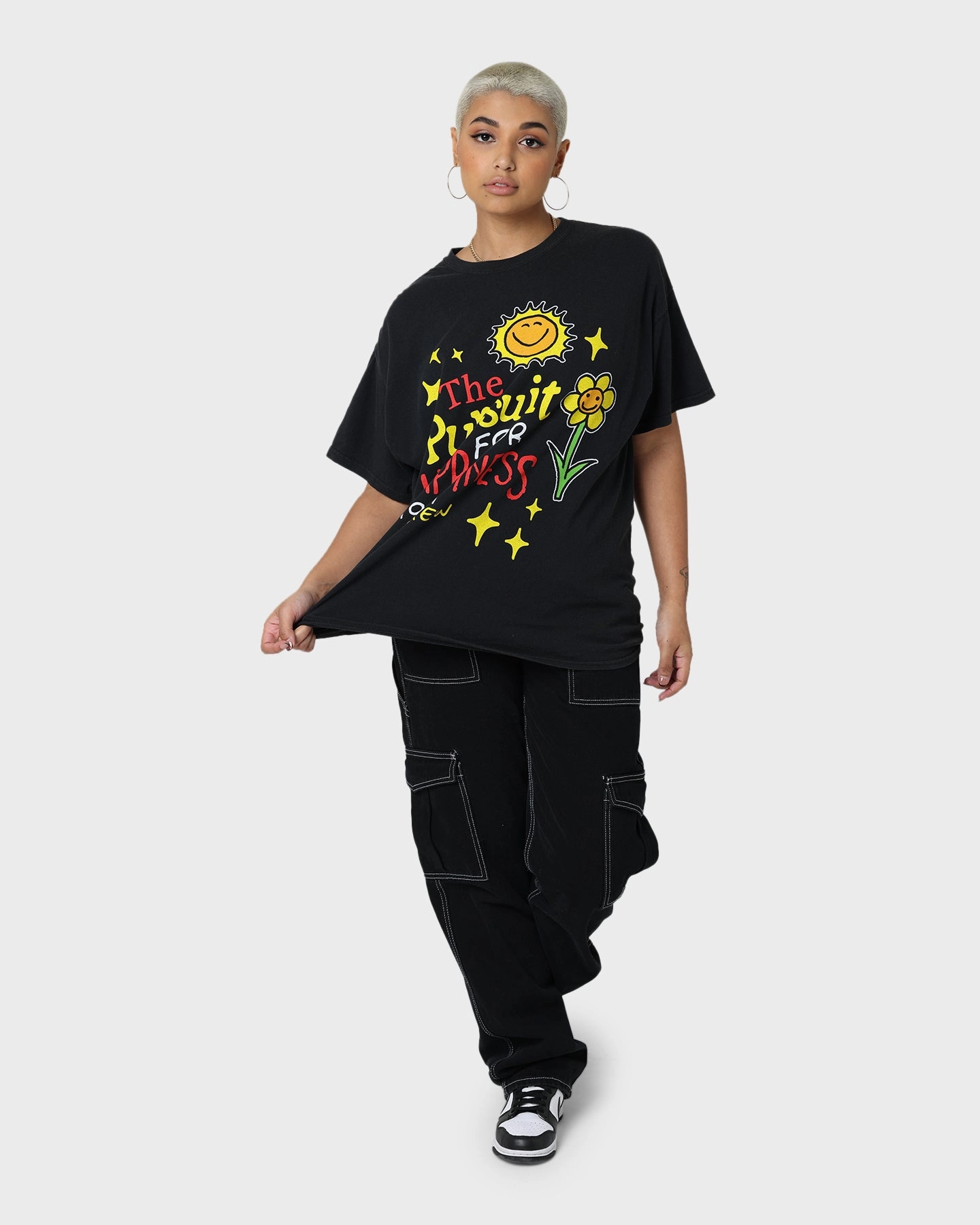 Goat Crew Pursuit 4 Happiness T-Shirt Black Sleeveless Minimal Fashion