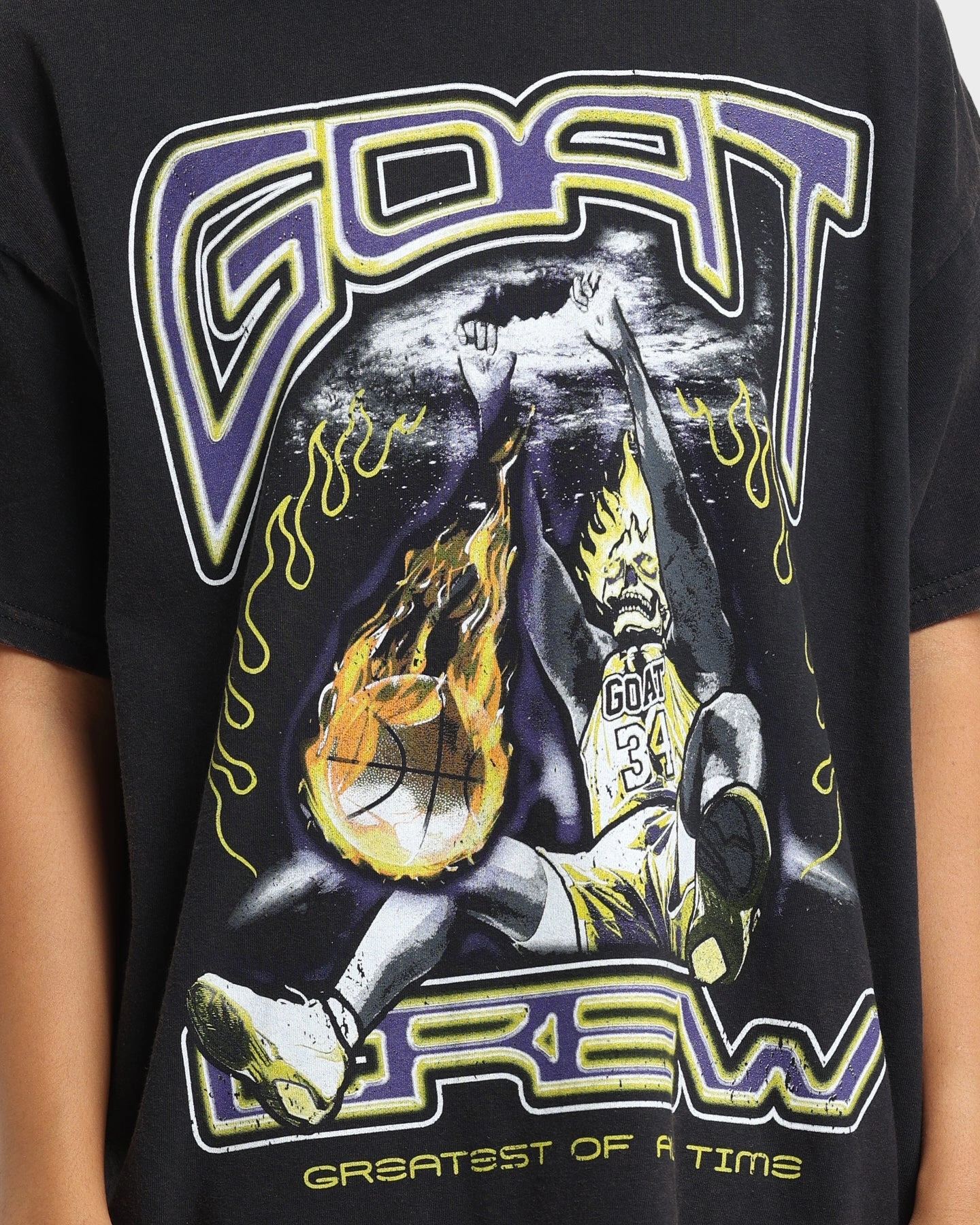 Goat Crew Space Slam T-Shirt Black Wash Fresh Outfit Style