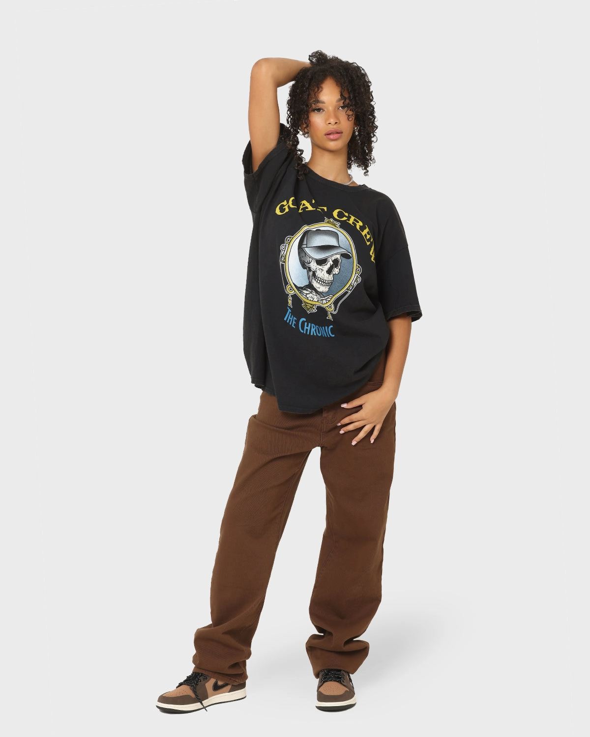 adults' sporty and comfortable Goat Crew The Chronic Vintage T-Shirt Black