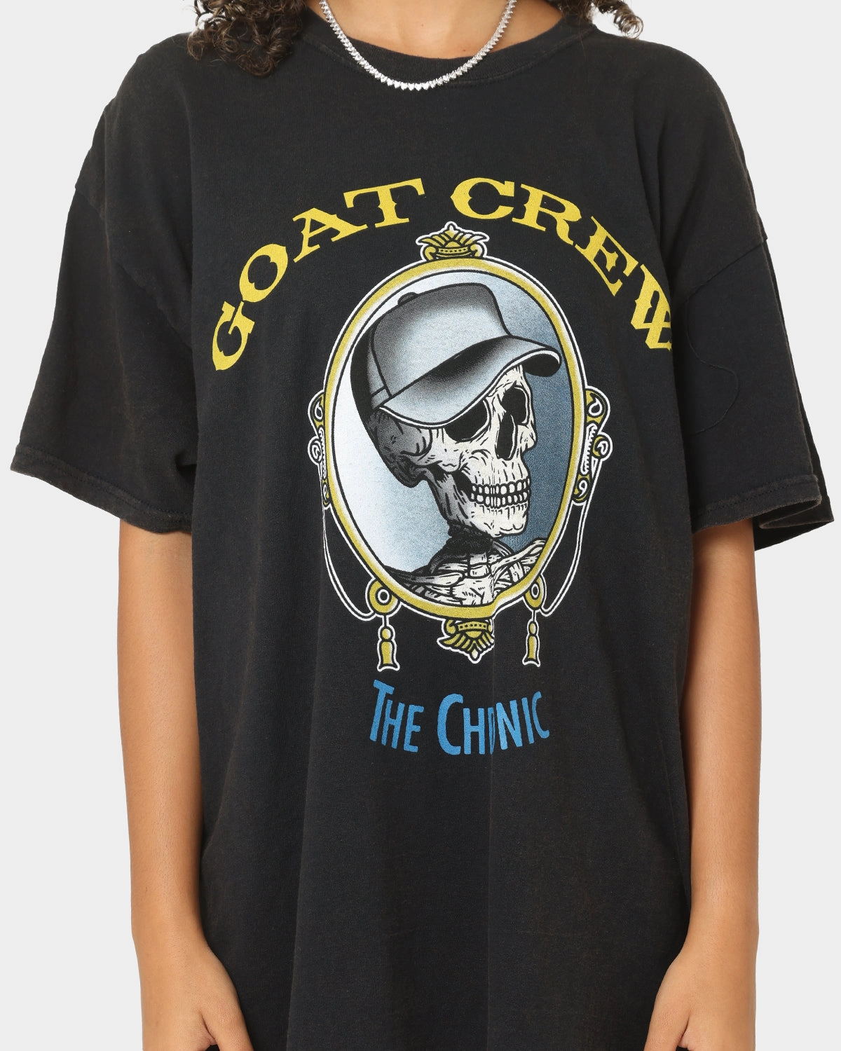 Street Comfort Style Goat Crew The Chronic Vintage T-Shirt Black