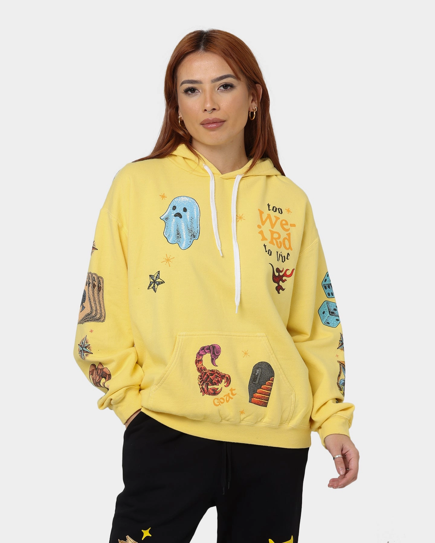 Goat Crew Too Weird To Live Hoodie Butter Urban Modular Layering System