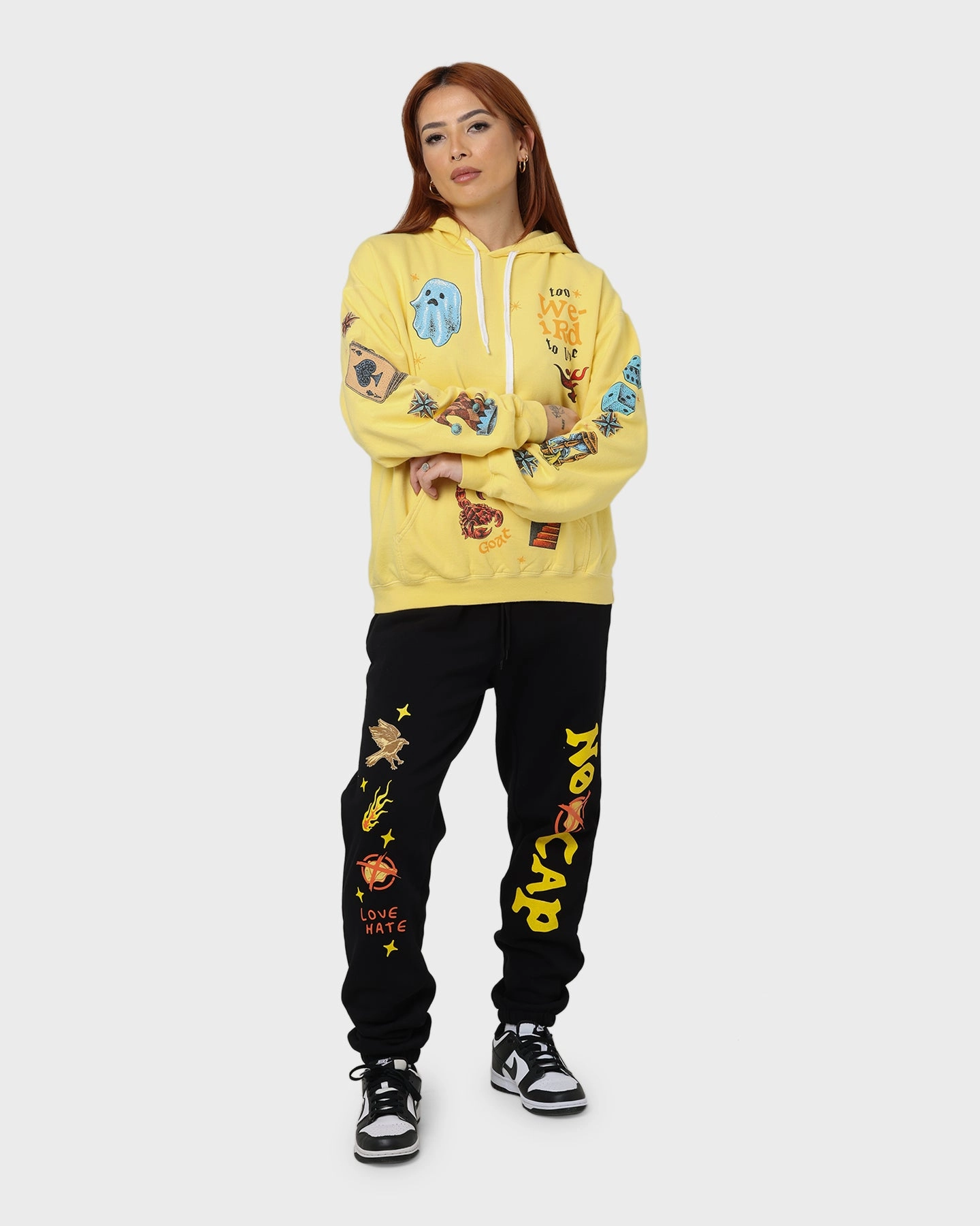 Stretch Comfort Goat Crew Too Weird To Live Hoodie Butter