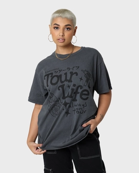 Goat Crew Tourlife T-Shirt Off Black LayeringFriendly