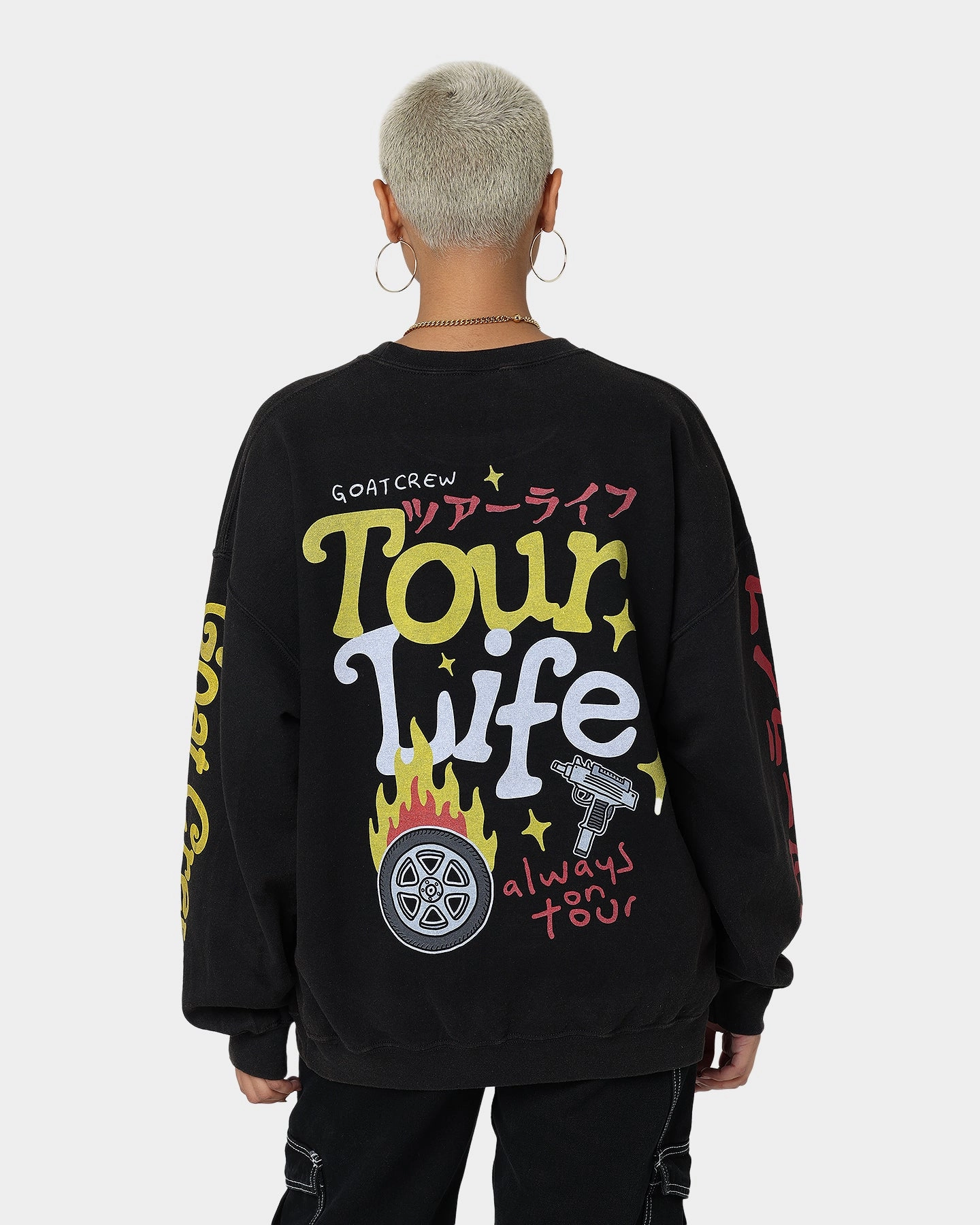 Goat Crew Tourlife Vintage Crewneck Black Comfortable Layering