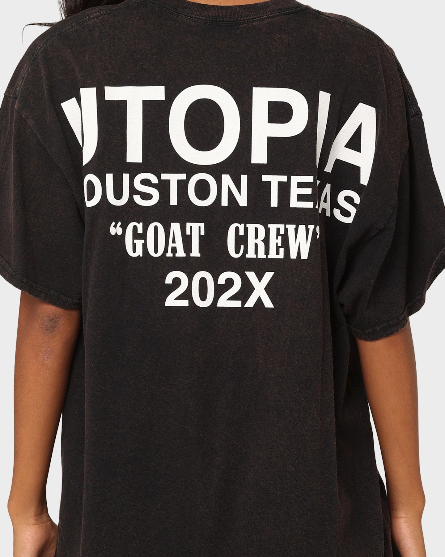 Goat Crew Utopia Vintage T-Shirt Washed Black Stylish and Comfortable