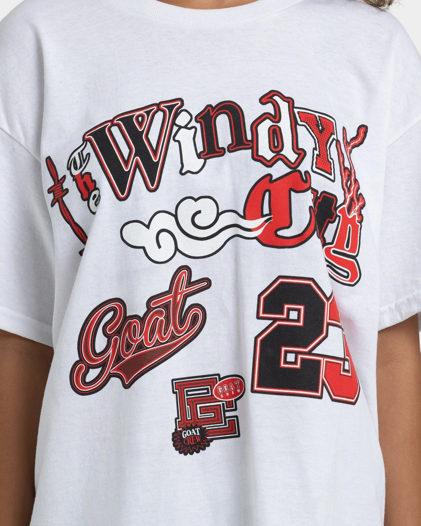 Goat Crew Windy City T-Shirt White City Casual Comfy Look Wear