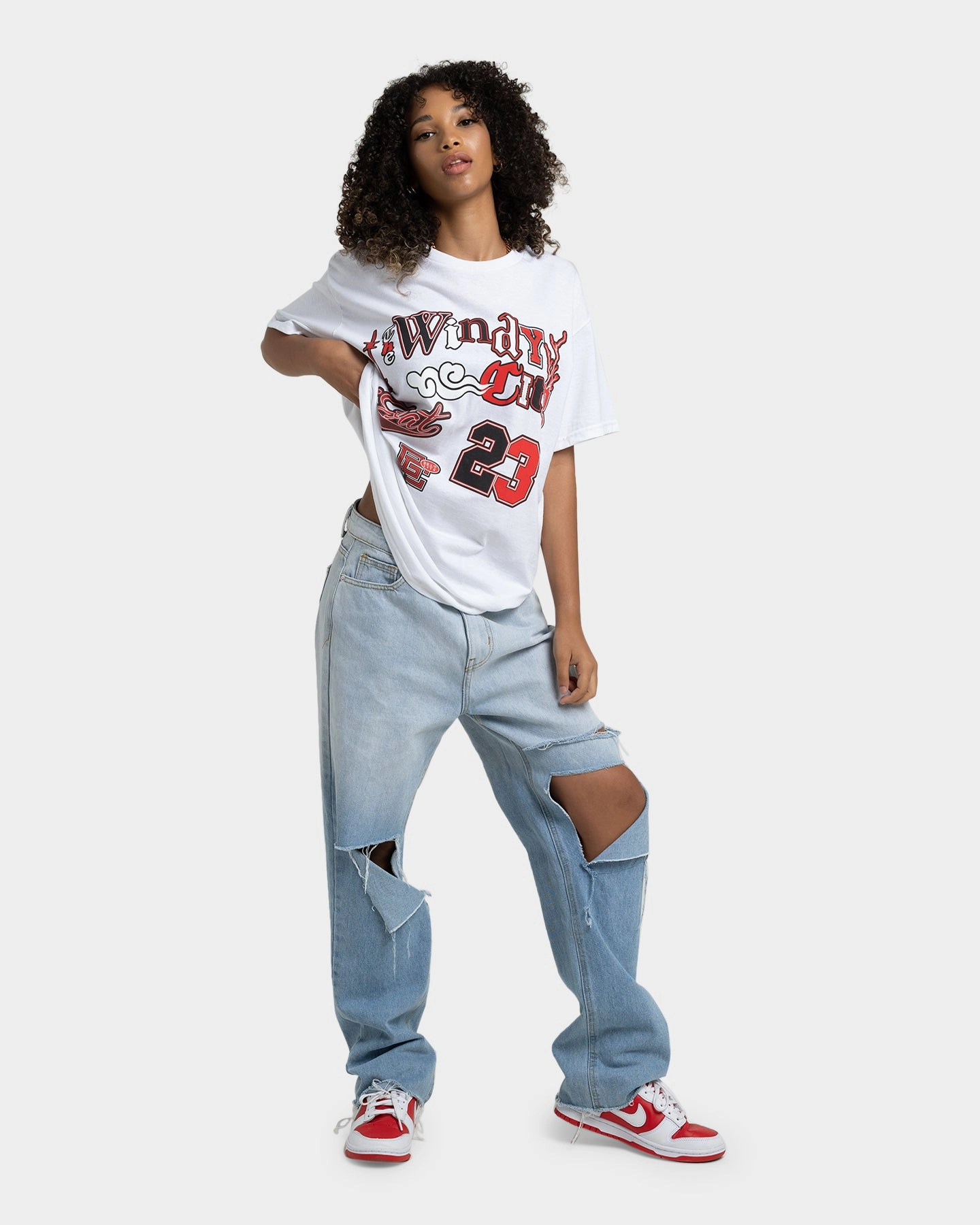 Sports Apparel Trendy Comfort Wear Goat Crew Windy City T-Shirt White