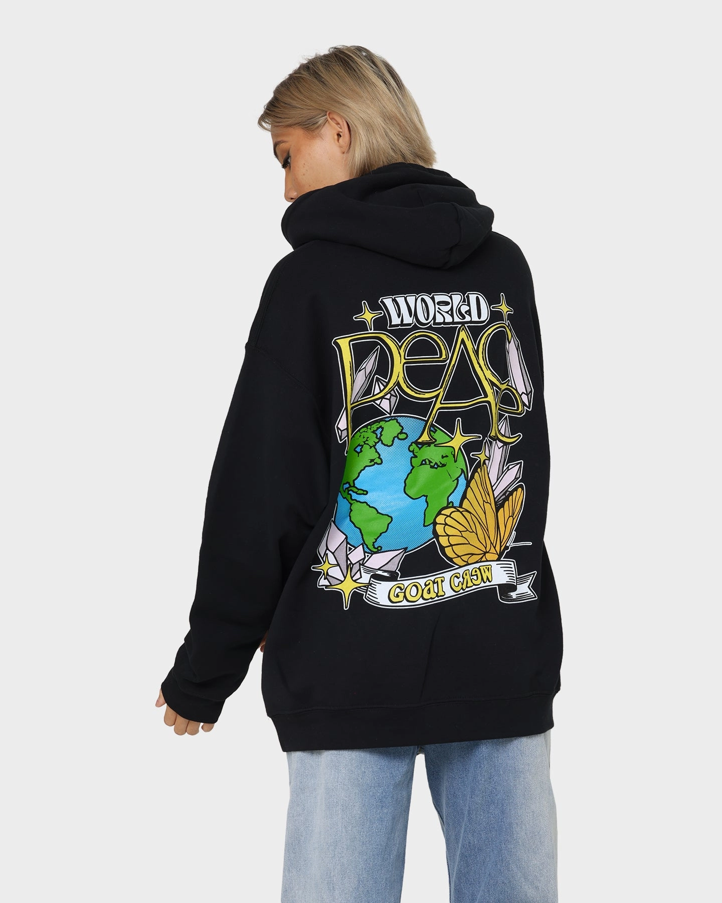 Urban Protection Goat Crew World Peace Hoodie Black