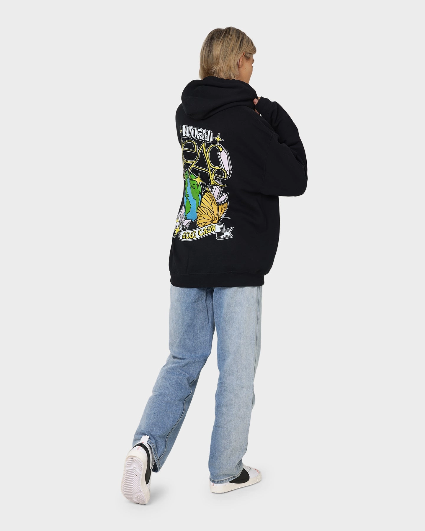 Symbol Goat Crew World Peace Hoodie Black