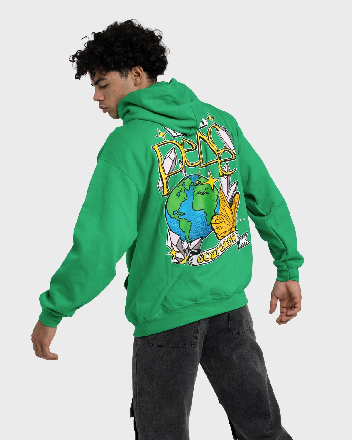 School Uniform Cycling wear Goat Crew World Peace Hoodie Green