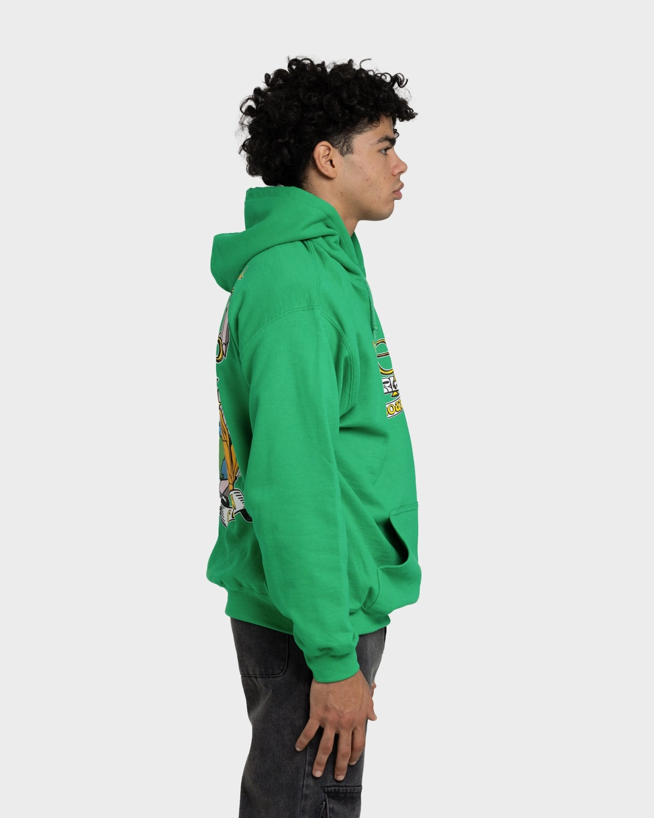 Relaxed Outfit Goat Crew World Peace Hoodie Green