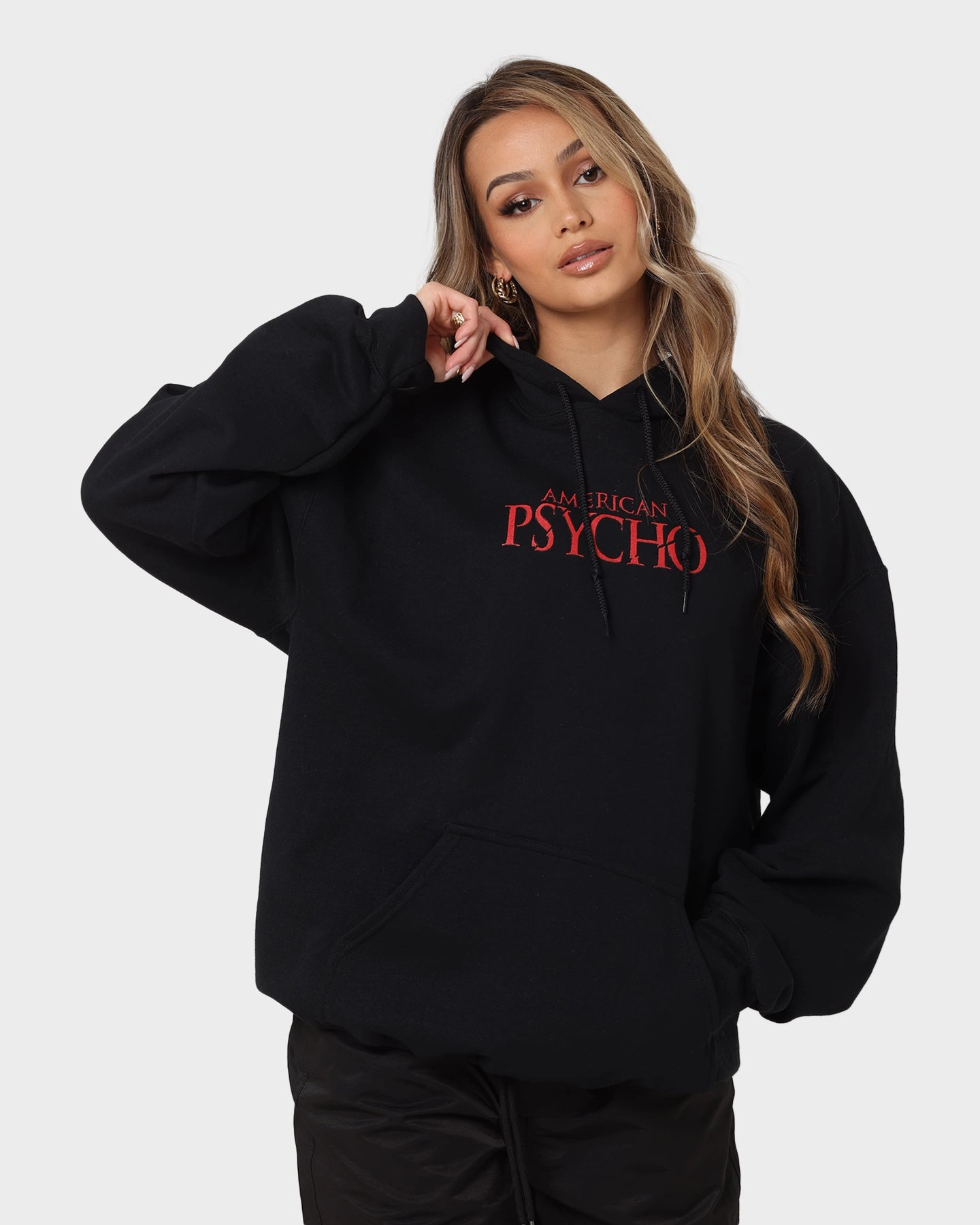 Goat Crew X American Psycho American Psycho Vintage Hoodie Black Comfort Apparel