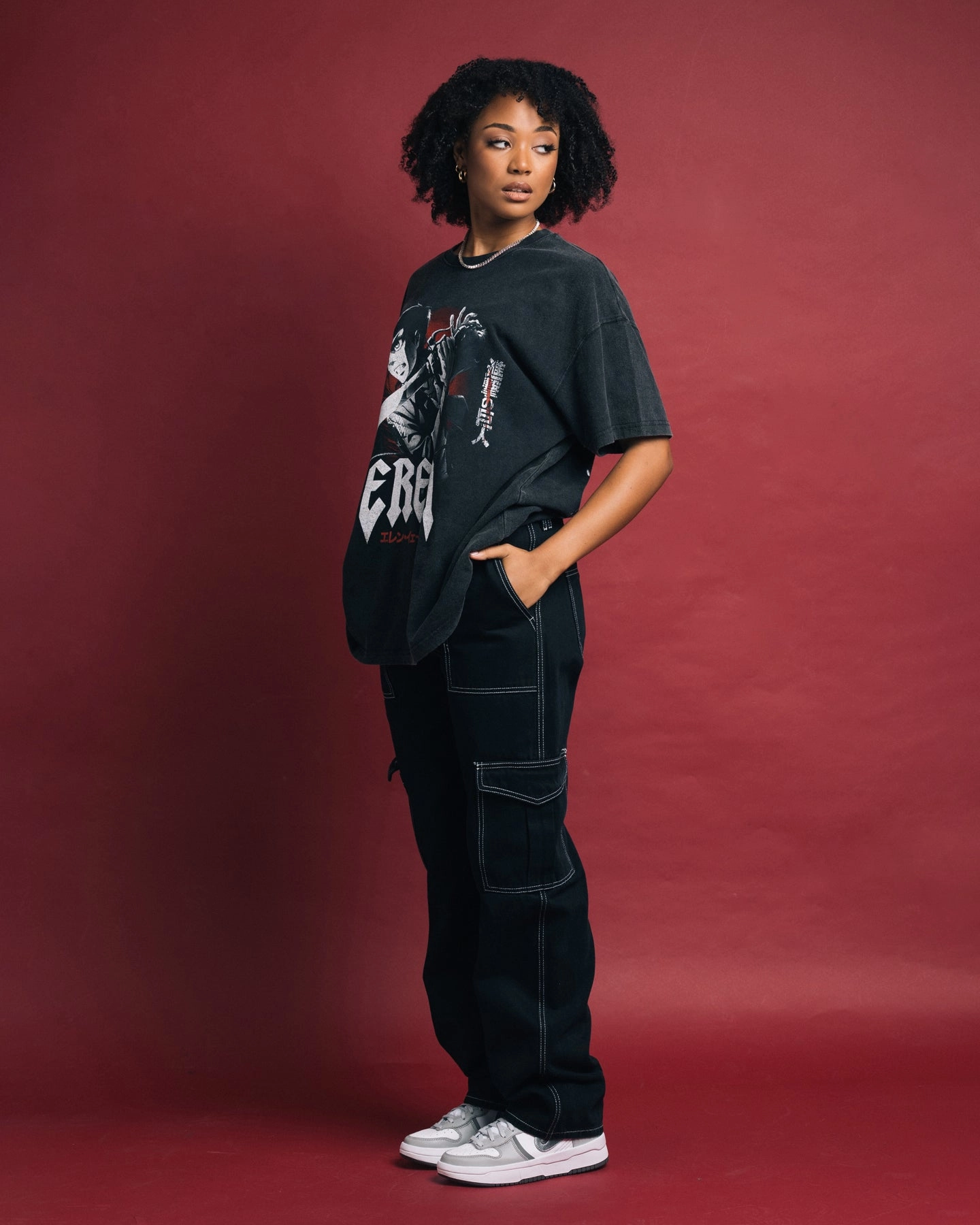 Best Seller Kids playfulness Goat Crew X Attack On Titan Eren Vintage Premium T-Shirt Vintage Black