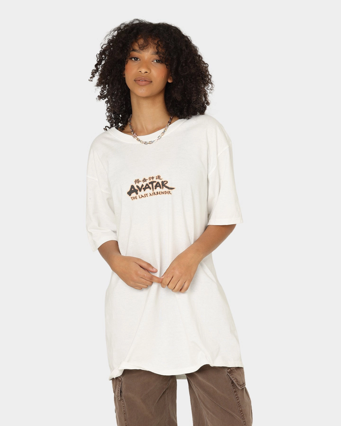 Goat Crew X Avatar: Avatar Logo T-Shirt White Abrasion Resistant Fabric Luxurious