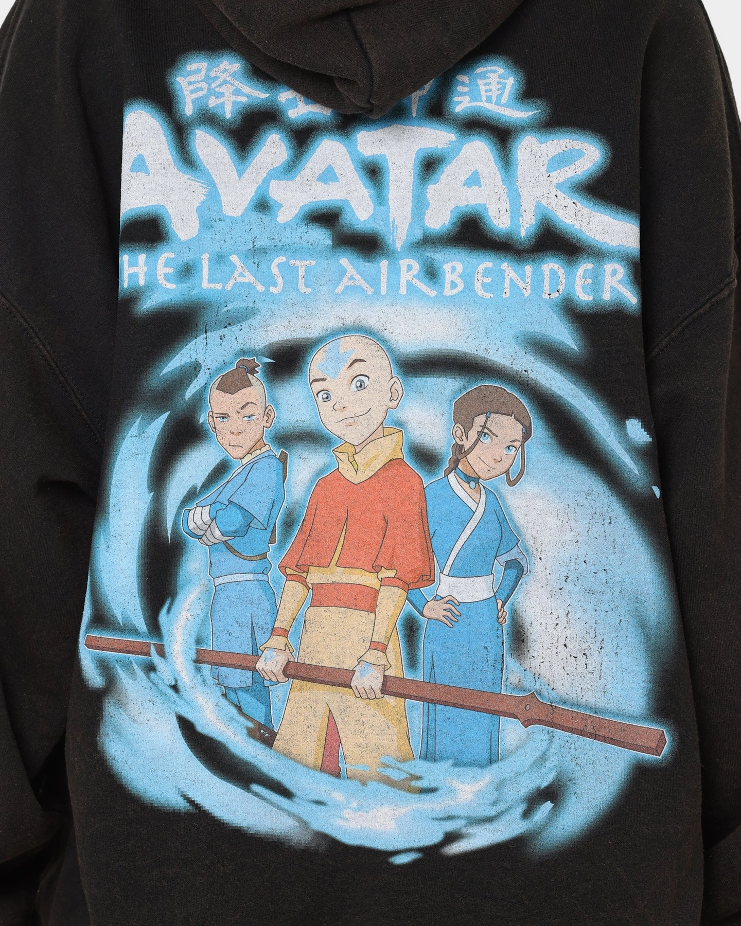 Sporty Top Goat Crew X Avatar: Gaang Vintage Hoodie Washed Black