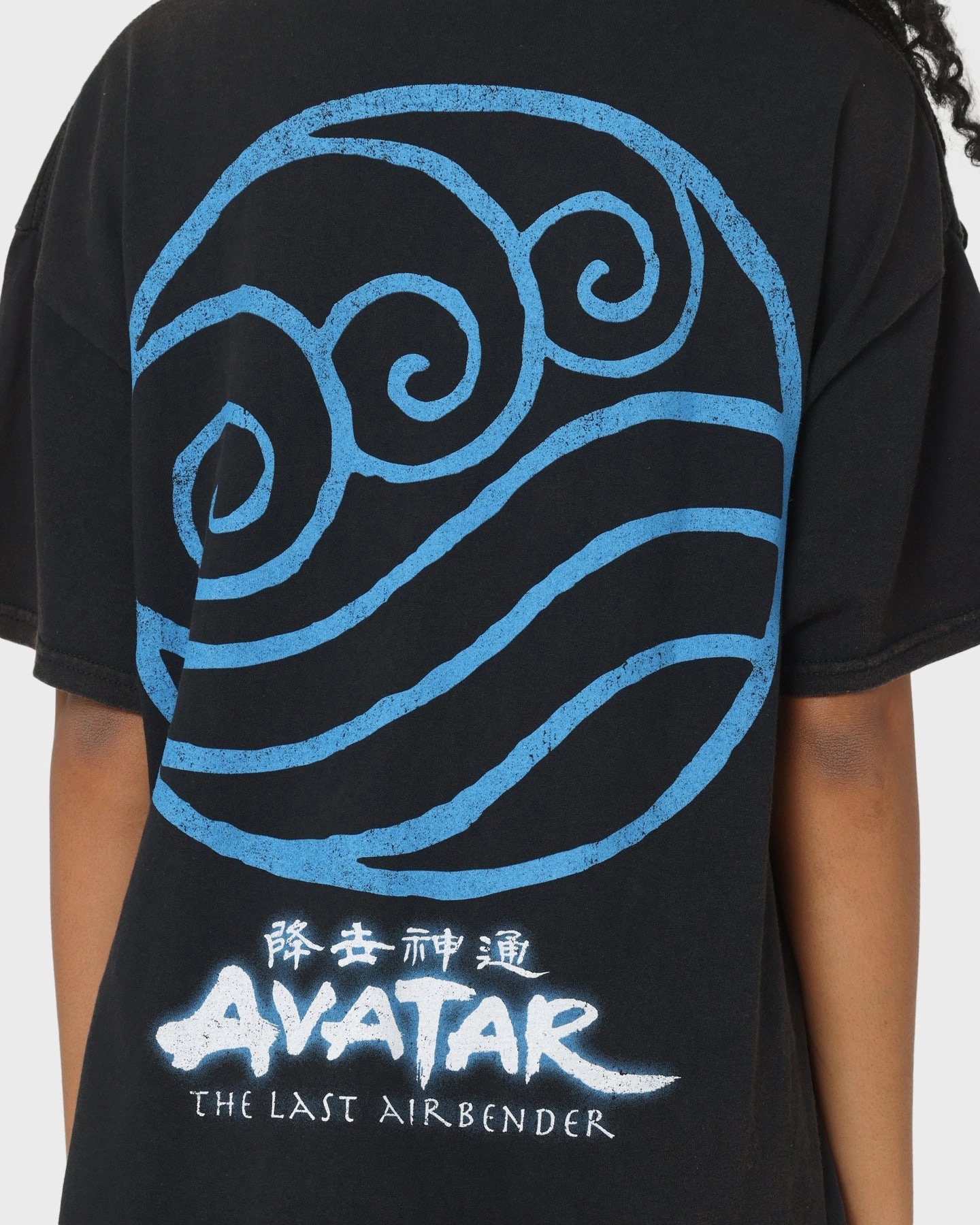 Goat Crew x Avatar: The Last Airbender Water Elements Vintage T-Shirt Black Wash Cool and Relaxed