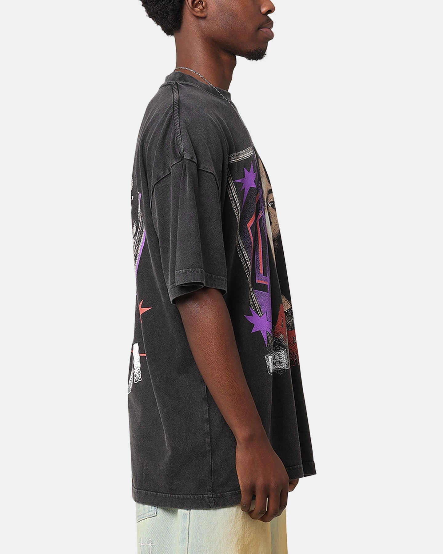 Goat Crew X Beetlejuice Astrid Vintage T-Shirt Black Acidwash EasyCareFinish