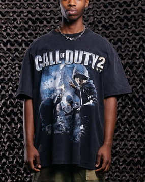 Goat Crew X Call Of Duty Call Of Duty 2 Heavy T-Shirt Vintage Black Chilly Day Essentials